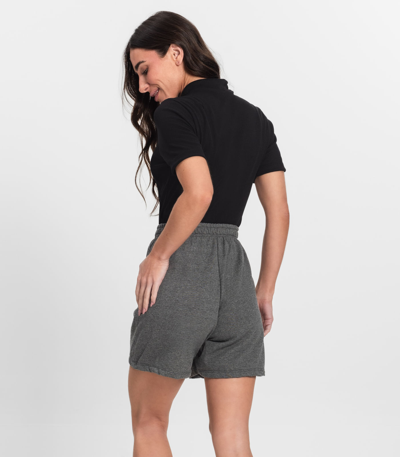 Shorts Feminino Moletinho Infinita Cor Cinza - Imagem 15