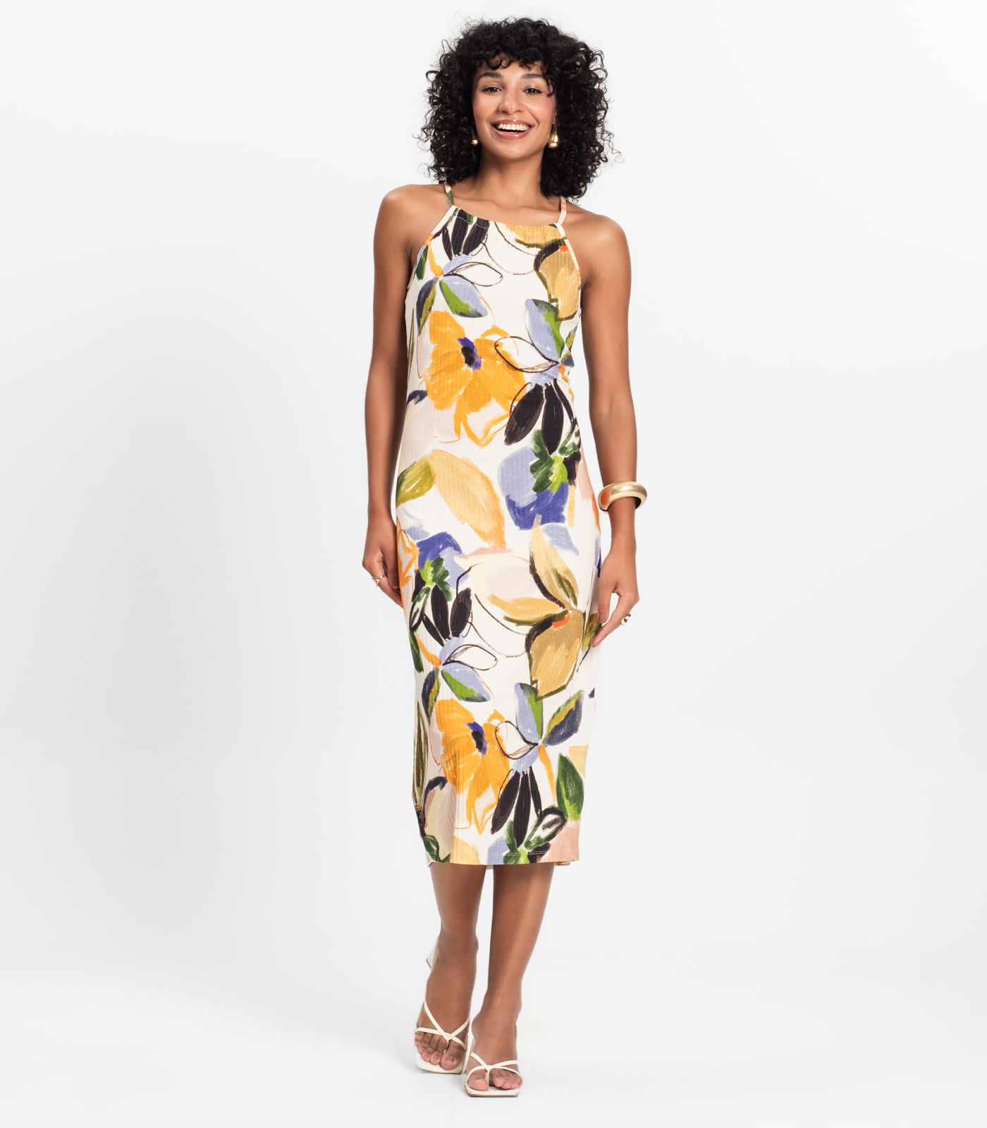 Vestido Feminino Ribana Canelada Select Verde