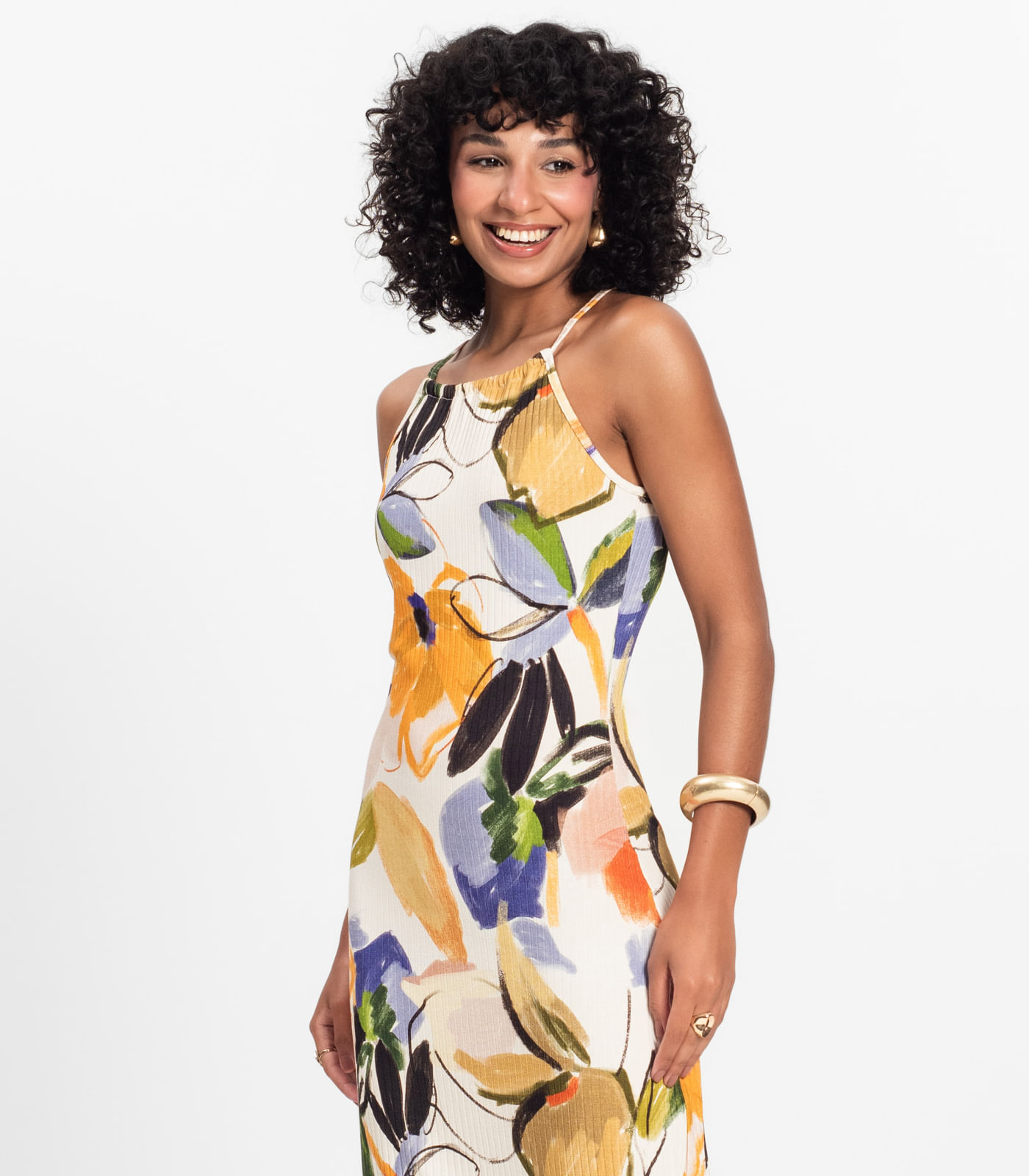 Vestido Feminino Ribana Canelada Select Verde - Imagem 10