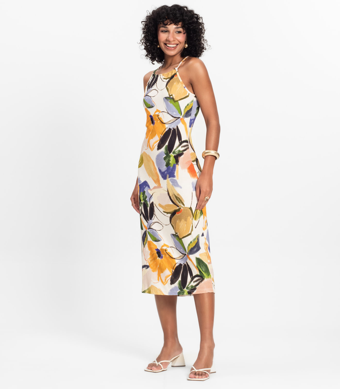 Vestido Feminino Ribana Canelada Select Verde - Imagem 12