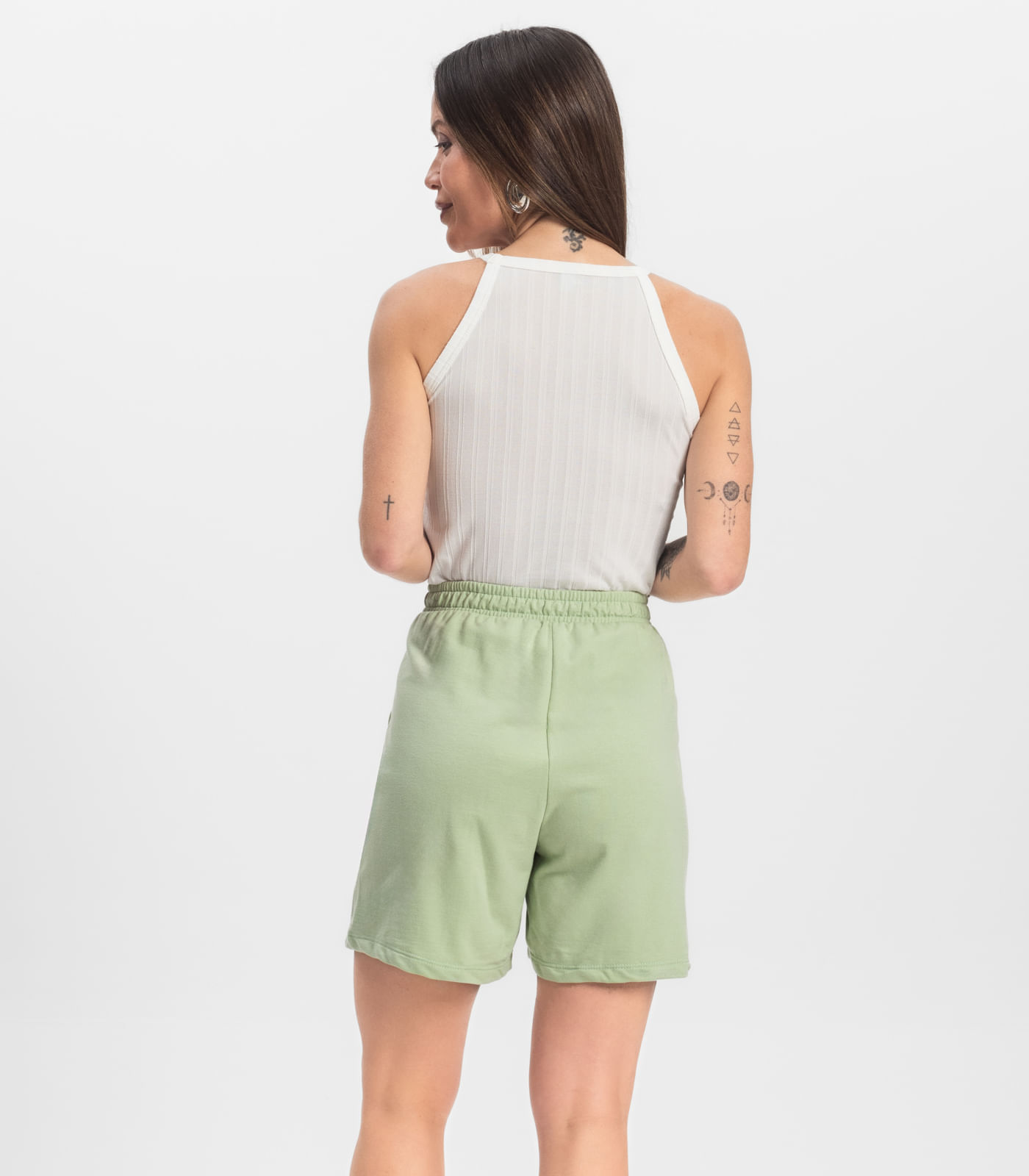 Shorts Feminino Moletinho Infinita Cor Verde - Imagem 15