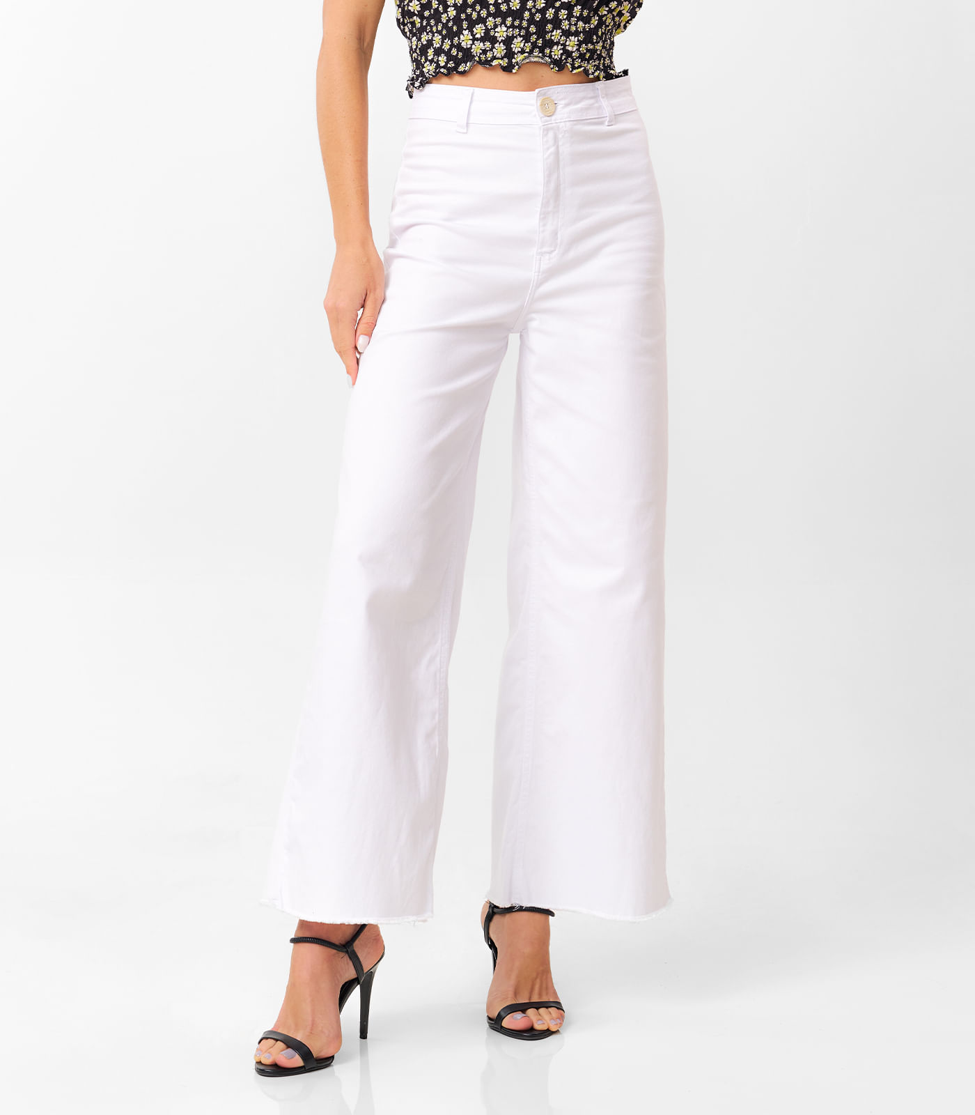 Calça Wide Leg Feminina Endless Branco - Imagem 2