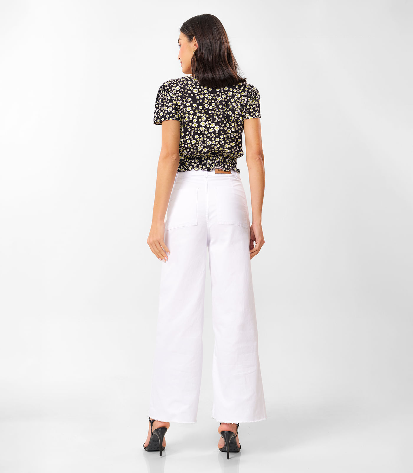 Calça Wide Leg Feminina Endless Branco - Imagem 3
