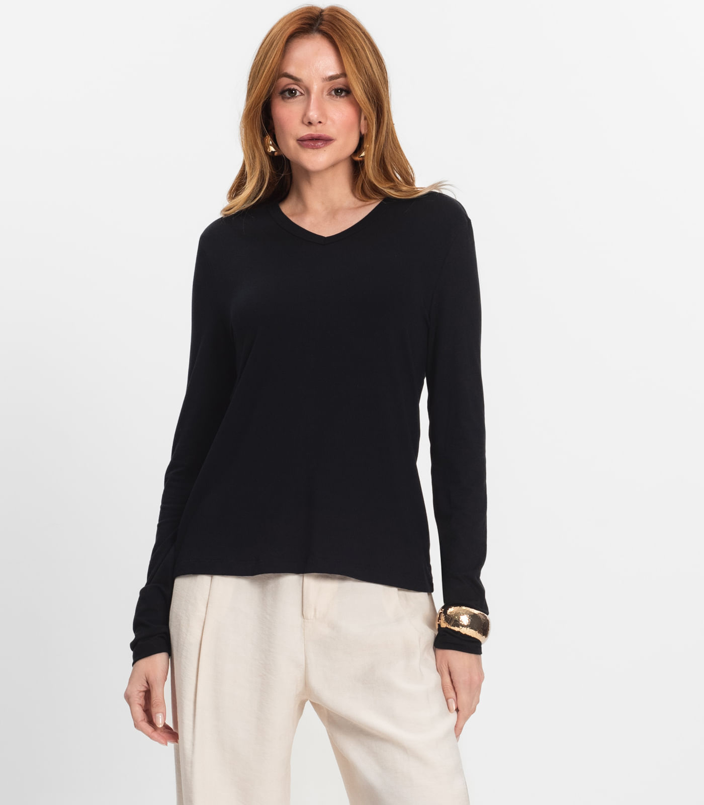 Blusa Manga Longa Select Preto - Imagem 13