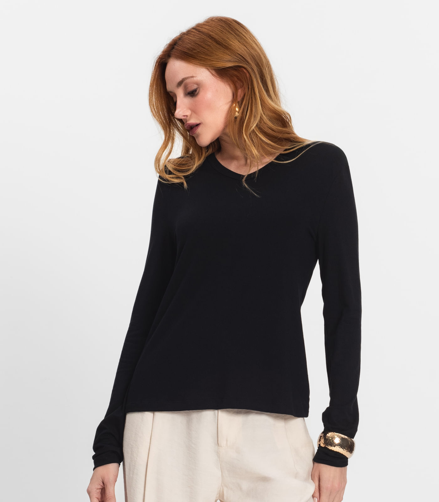 Blusa Manga Longa Select Preto - Imagem 2