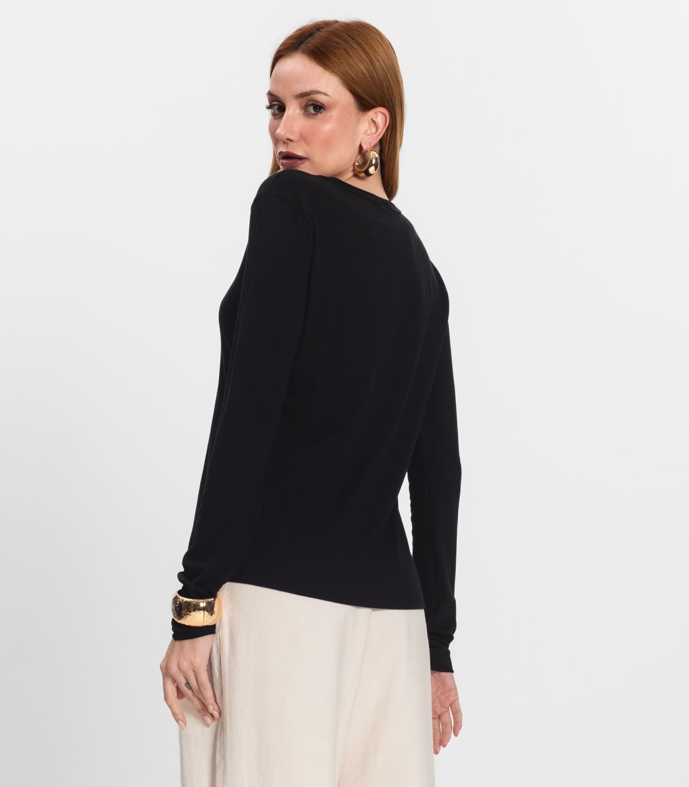 Blusa Manga Longa Select Preto - Imagem 3