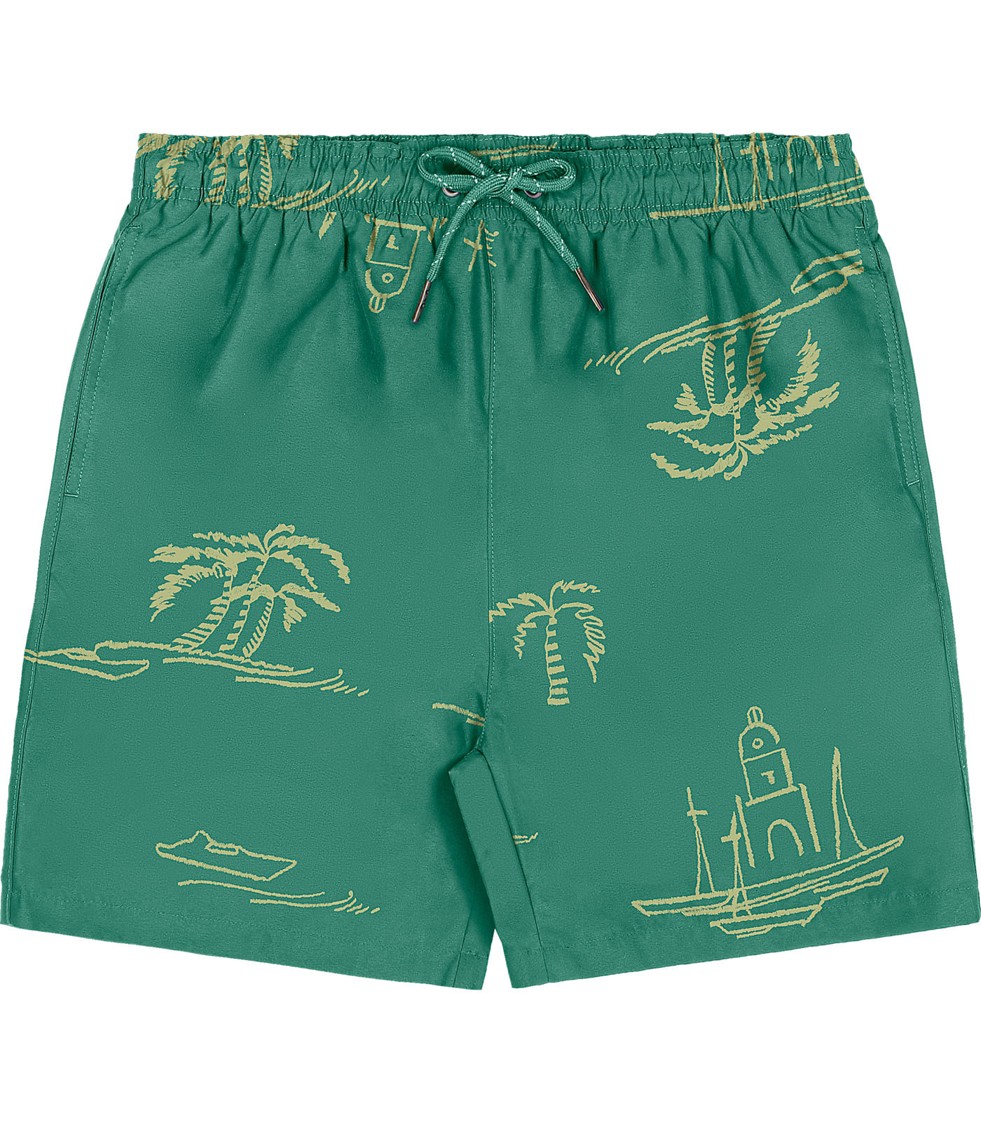 Bermuda Masculina Estampada em Microfibra Rovitex Verde - Imagem 41