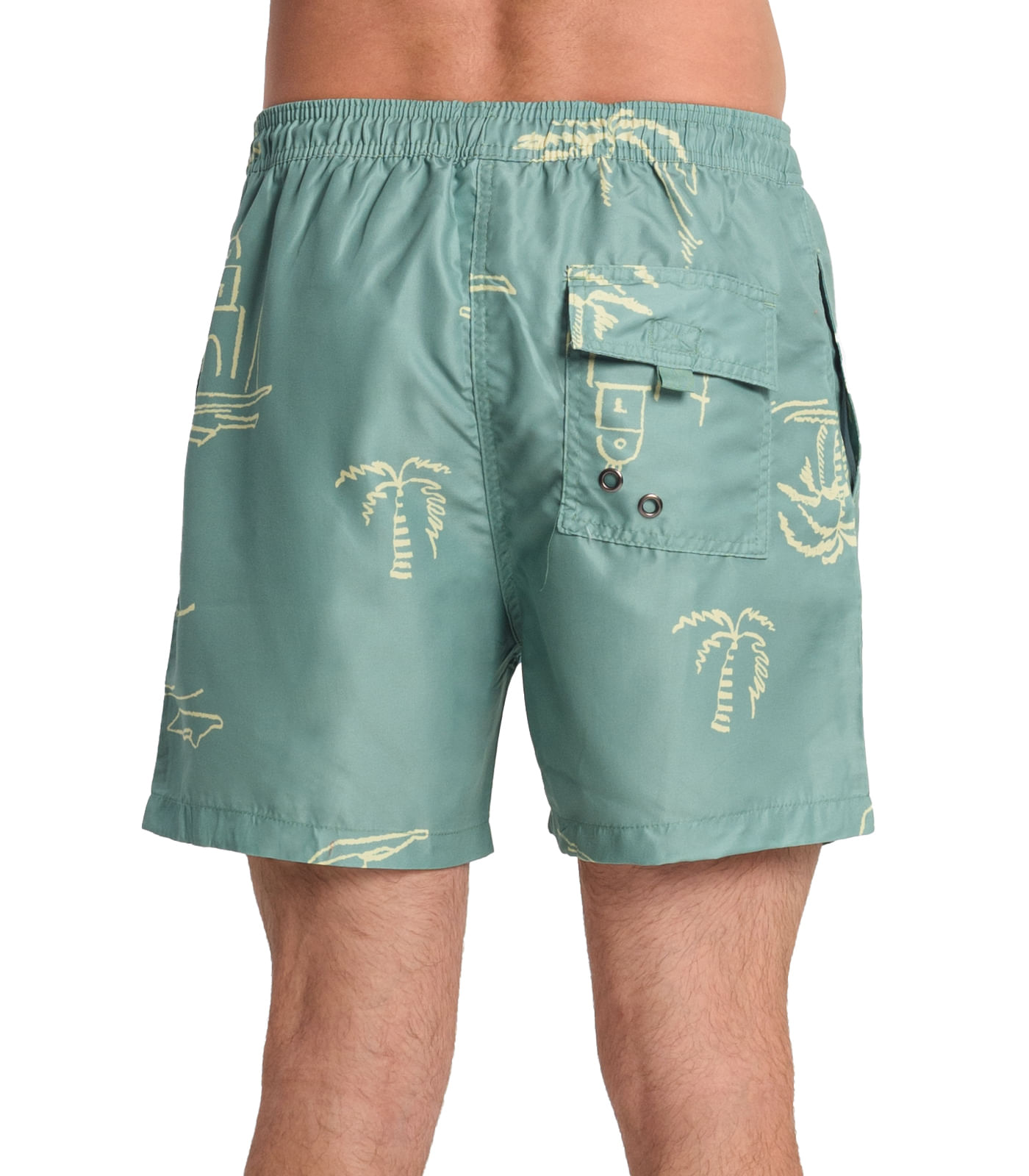 Bermuda Masculina Estampada em Microfibra Rovitex Verde - Imagem 26
