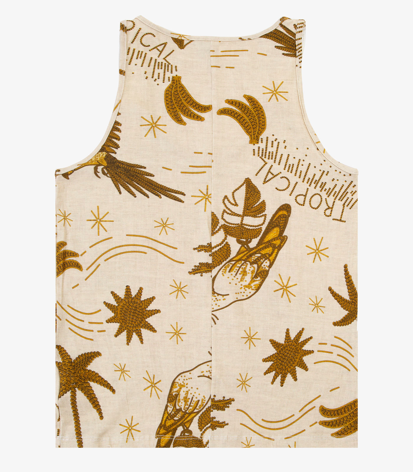 Regata Nadador Feminina Estampada Rovitex Bege - Imagem 6