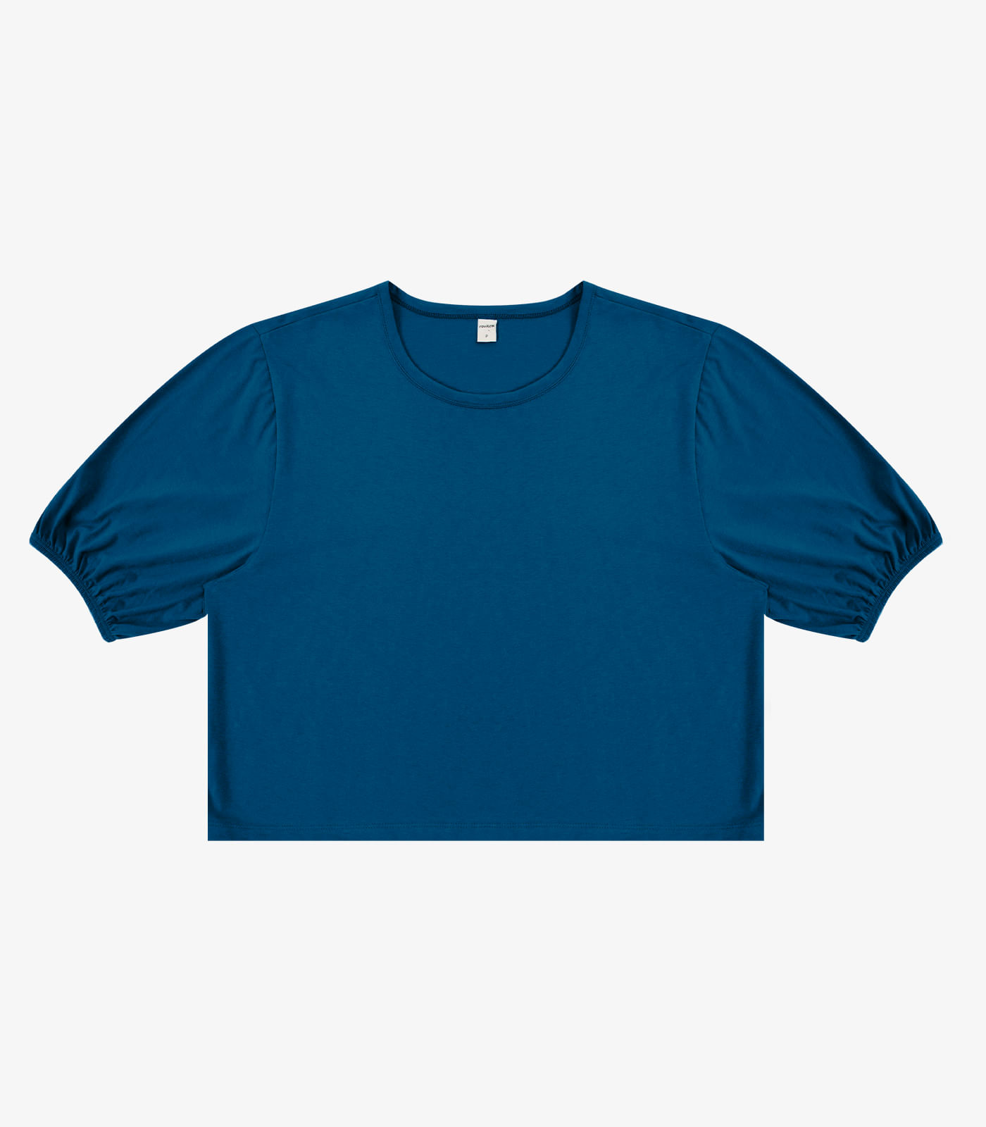 Blusa Manga Camponesa Feminina Rovitex Azul - Imagem 5
