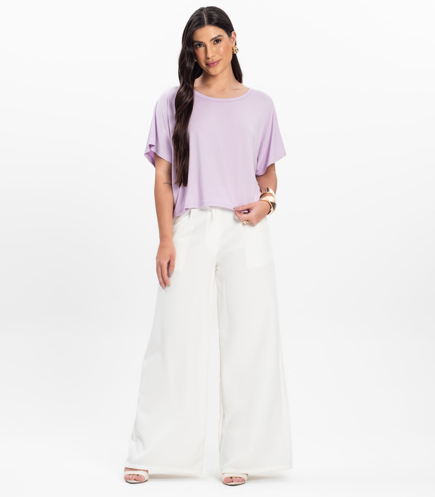 Blusa Feminina com Manga Morcego Rovitex Roxo - Imagem 16