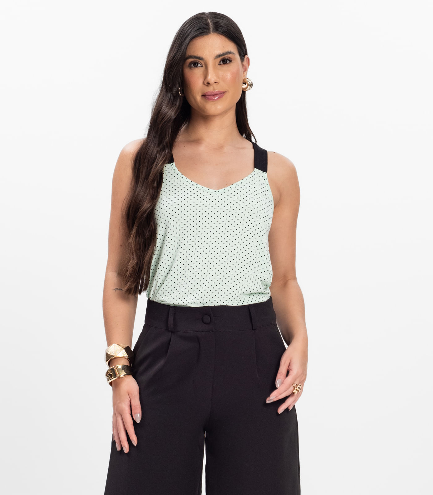 Regata Nadador Feminina Estampada Rovitex Azul - Imagem 19