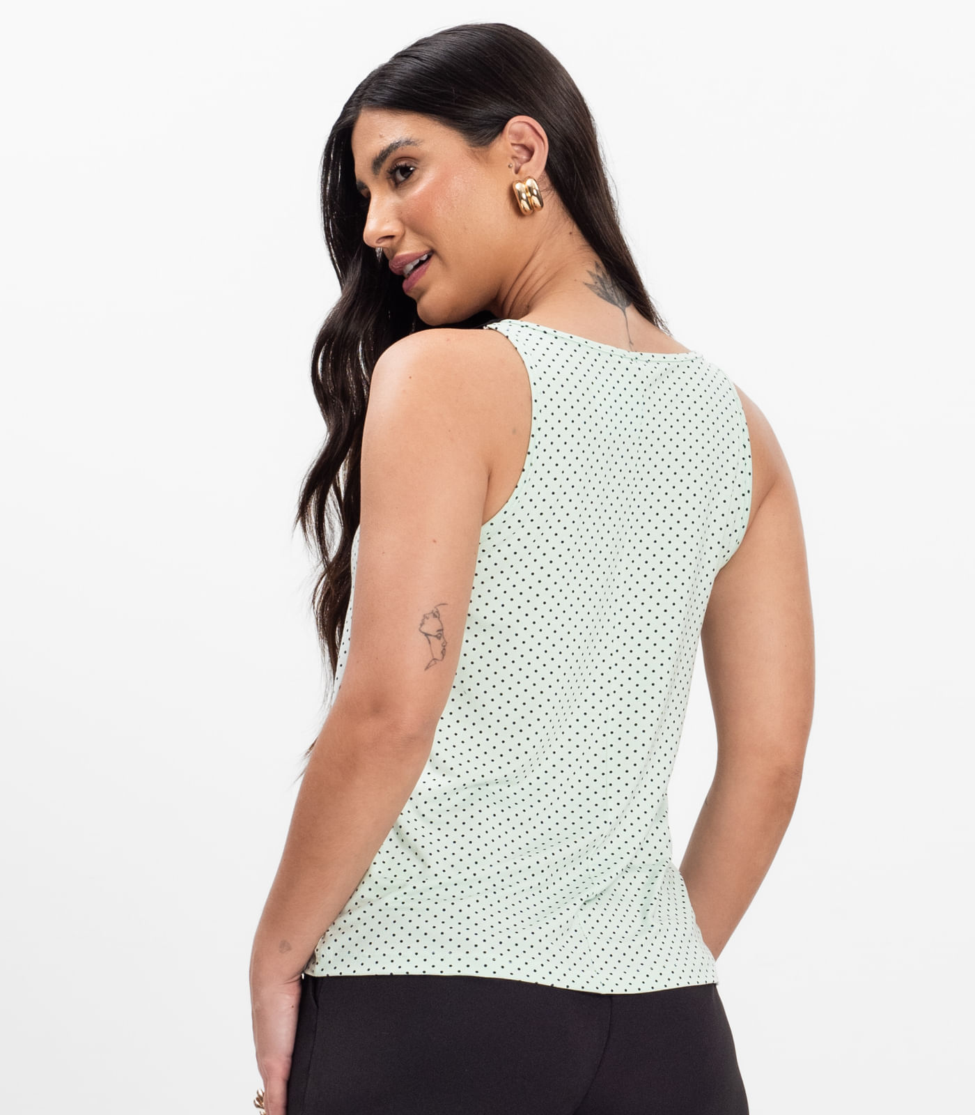 Regata Nadador Feminina Estampada Rovitex Azul - Imagem 3