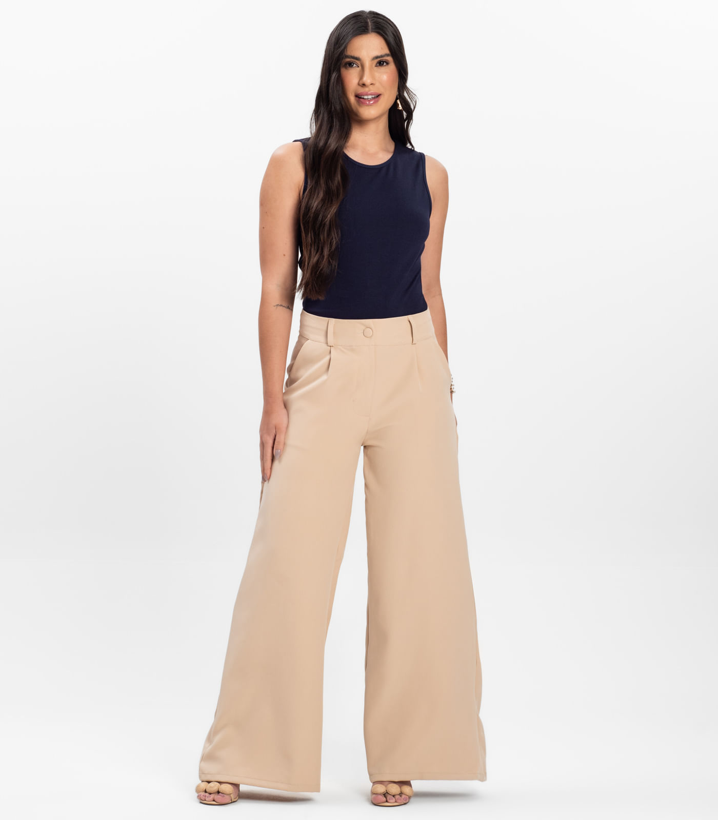 Regata Feminina em Ponto Roma Rovitex Azul - Imagem 10