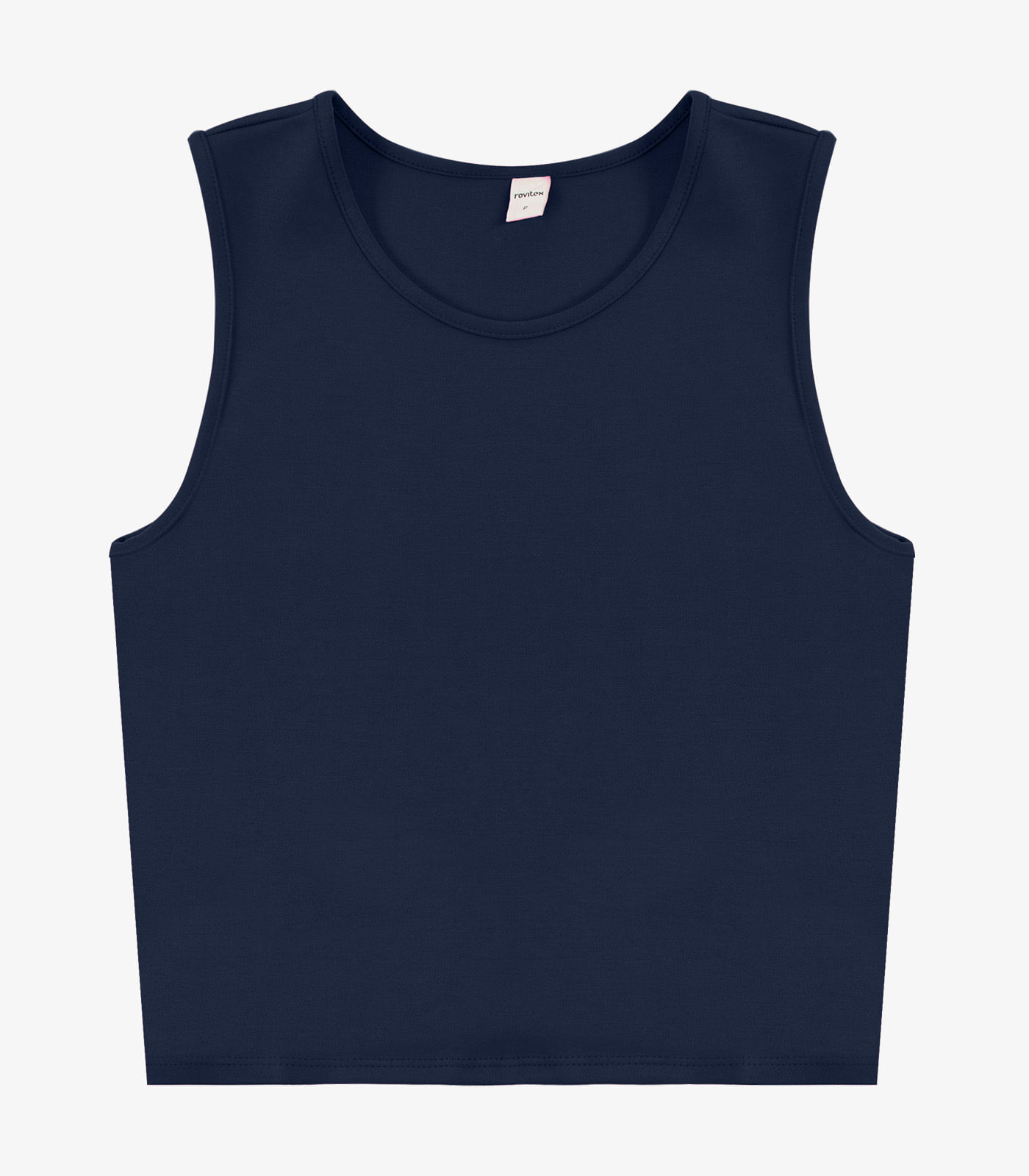 Regata Feminina em Ponto Roma Rovitex Azul - Imagem 17