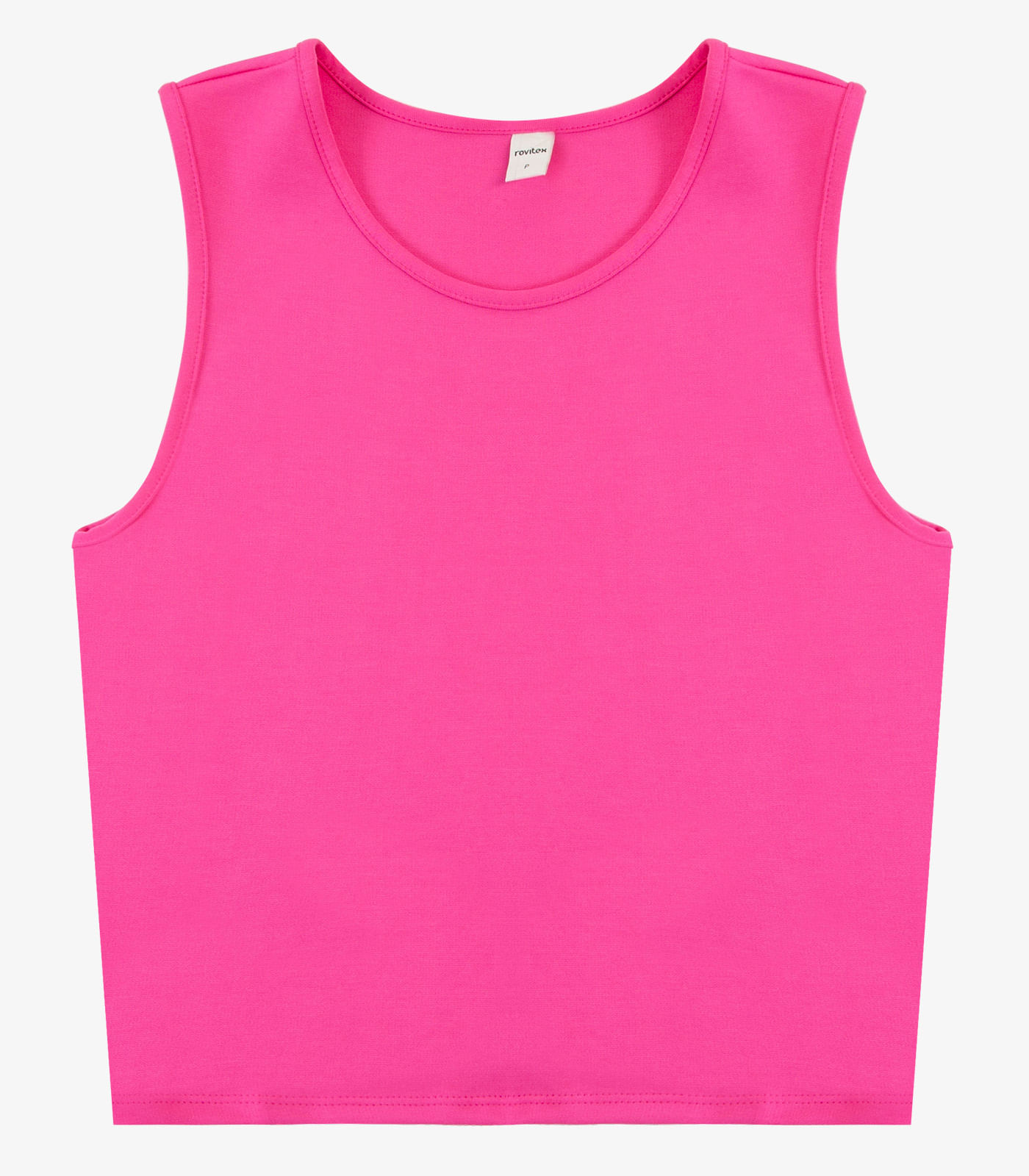 Regata Feminina em Ponto Roma Rovitex Rosa - Imagem 17