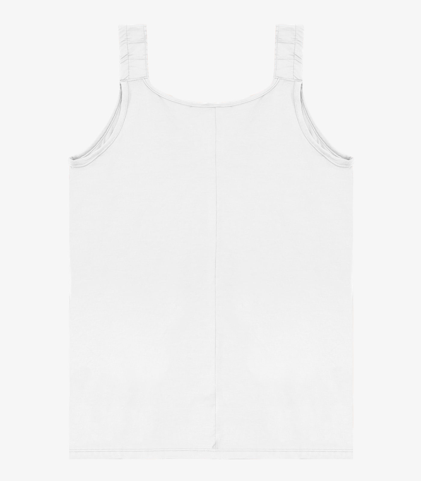 Regata Alça Franzida Feminino Rovitex Branco - Imagem 6