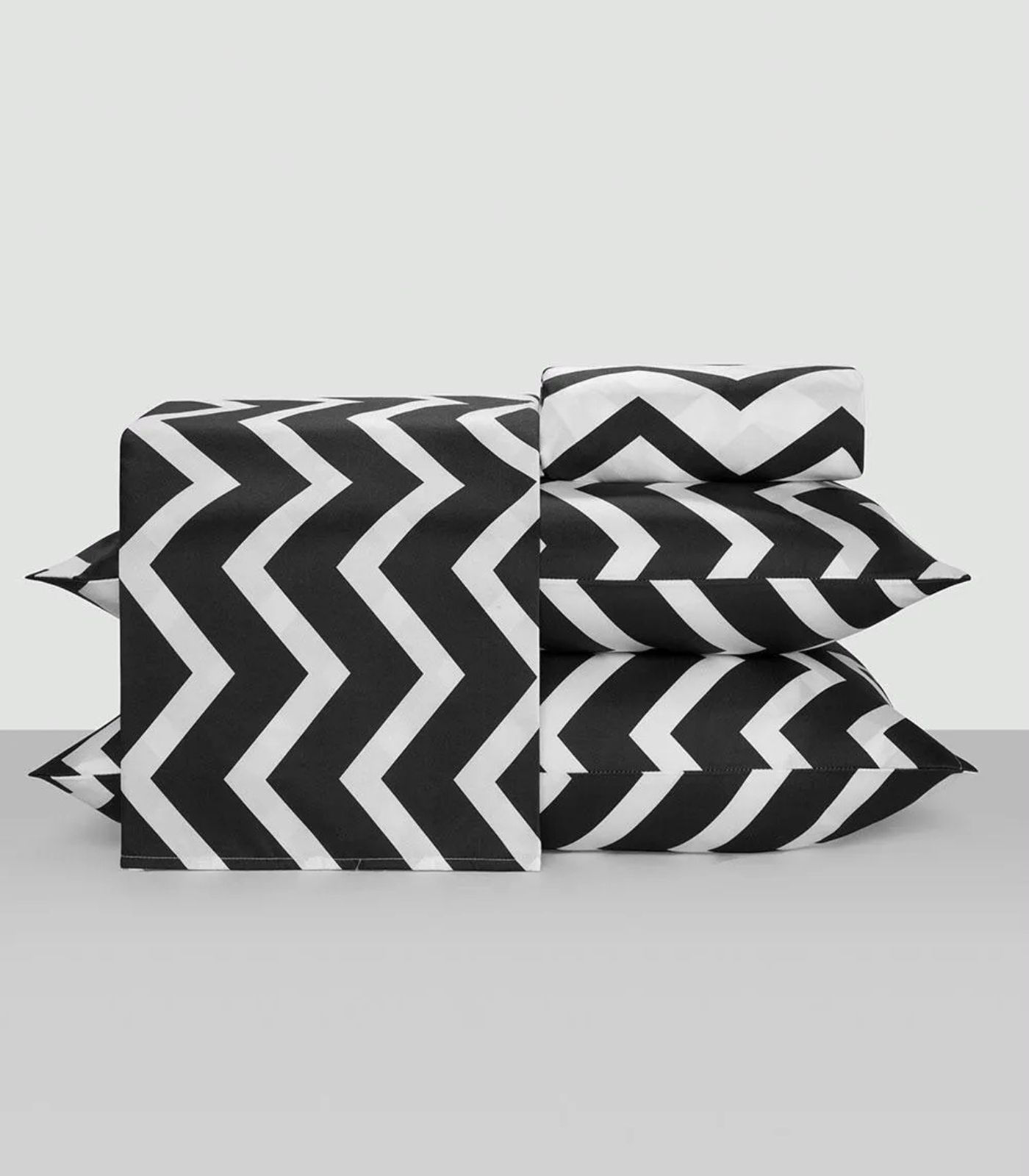 Jogo de Cama Chevron Queen Lar E Lazer Preto - Imagem 3