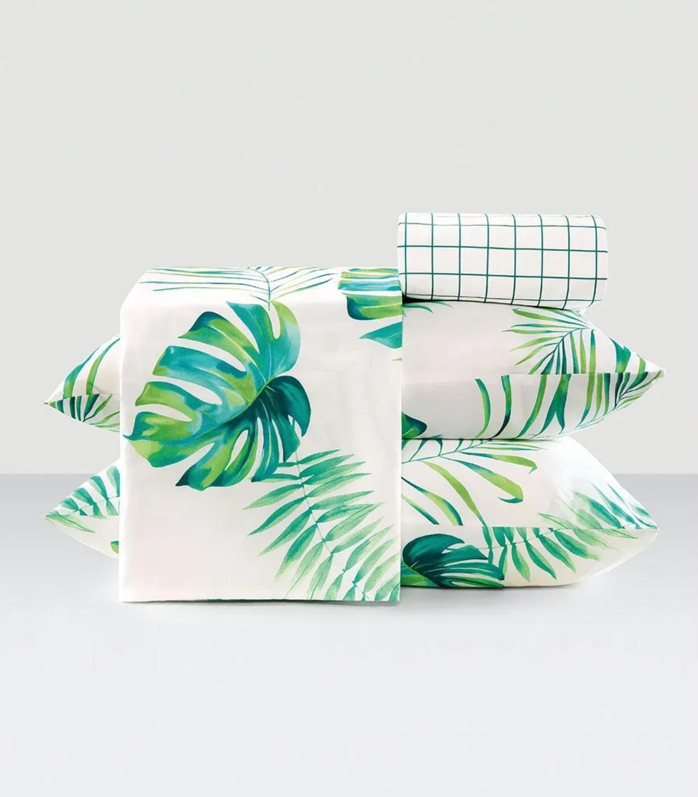 Jogo De Cama Queen Folhas 200 Fios Lar E Lazer Branco