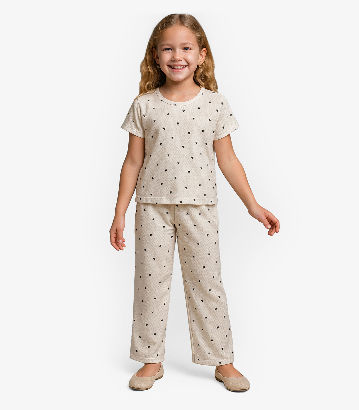 Pijama Feminino Infantil Select Bege - Imagem 13