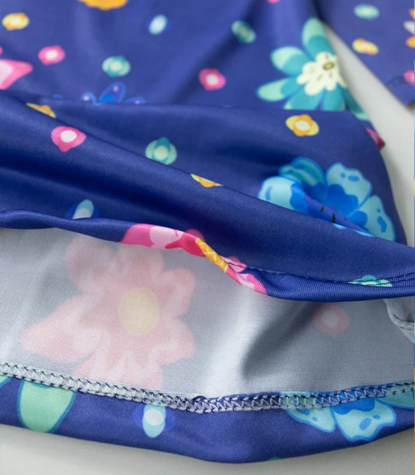 Vestido Infantil Manga Longa Em Suplex Laluna Azul - Imagem 3