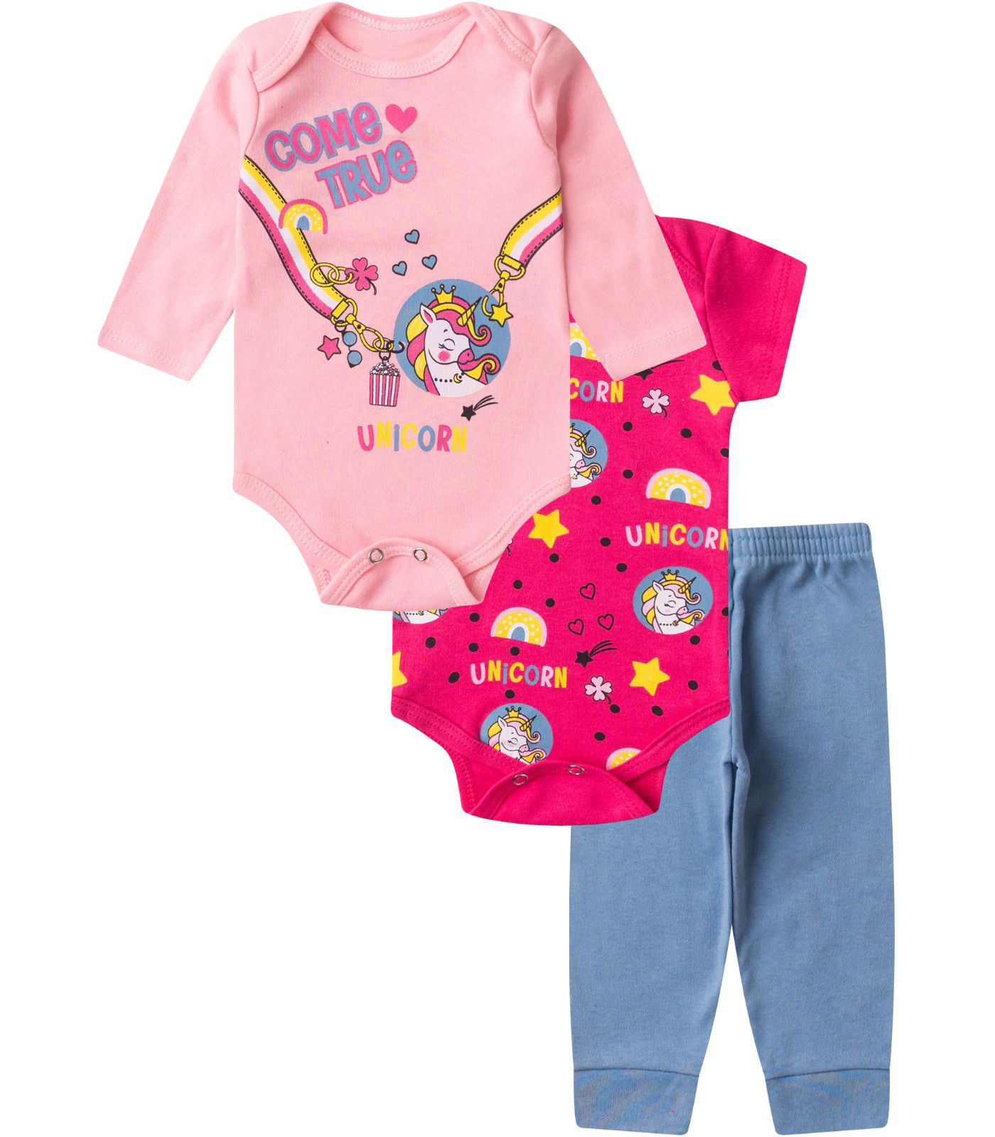 Kit Body Infantil Longo 3 Peças Select Rosa - Imagem 2