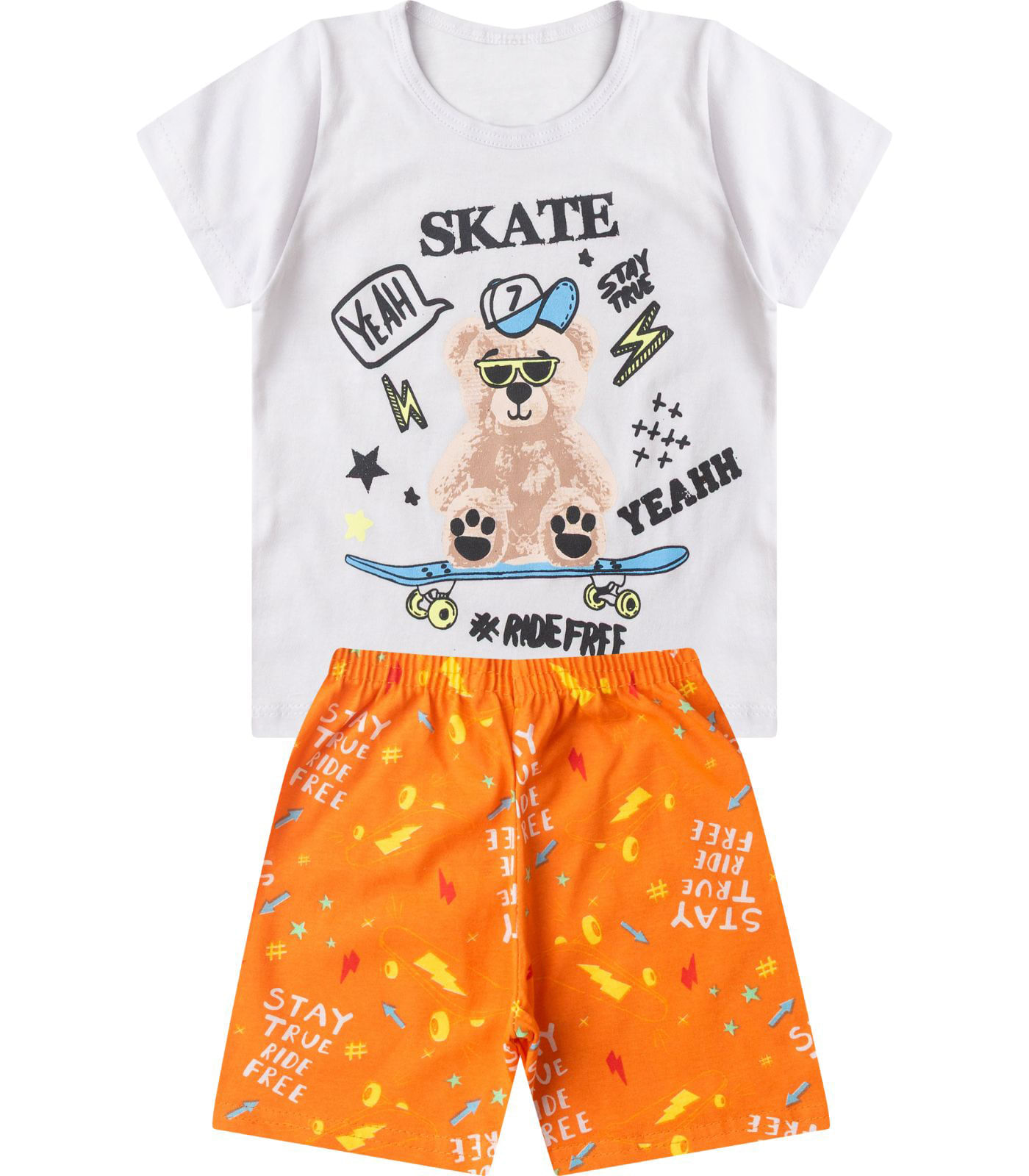 Pijama Infantil Masculino Brilha No Escuro Select Branco - Imagem 3
