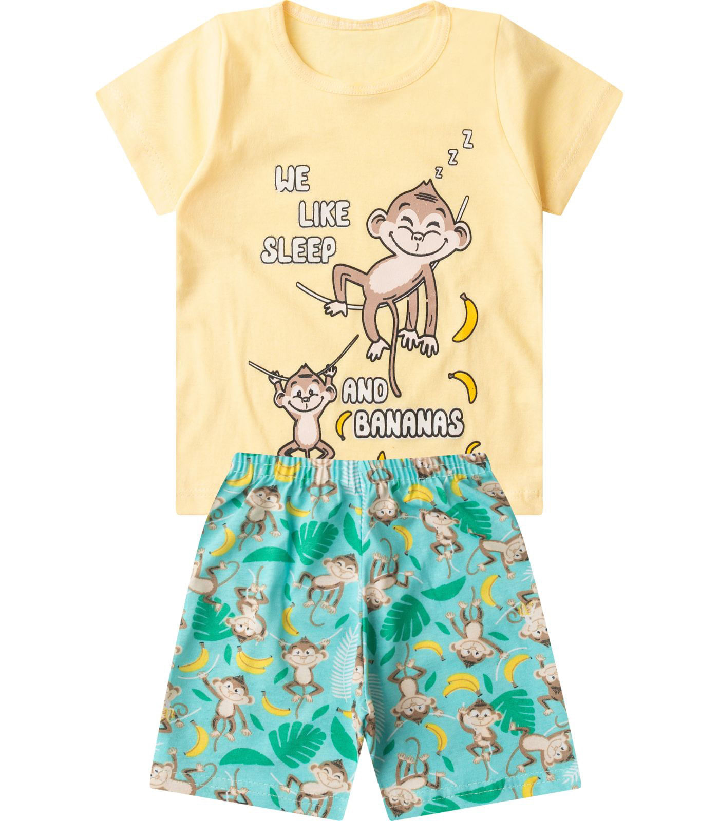 Pijama Infantil Masculino Brilha No Escuro Select Amarelo