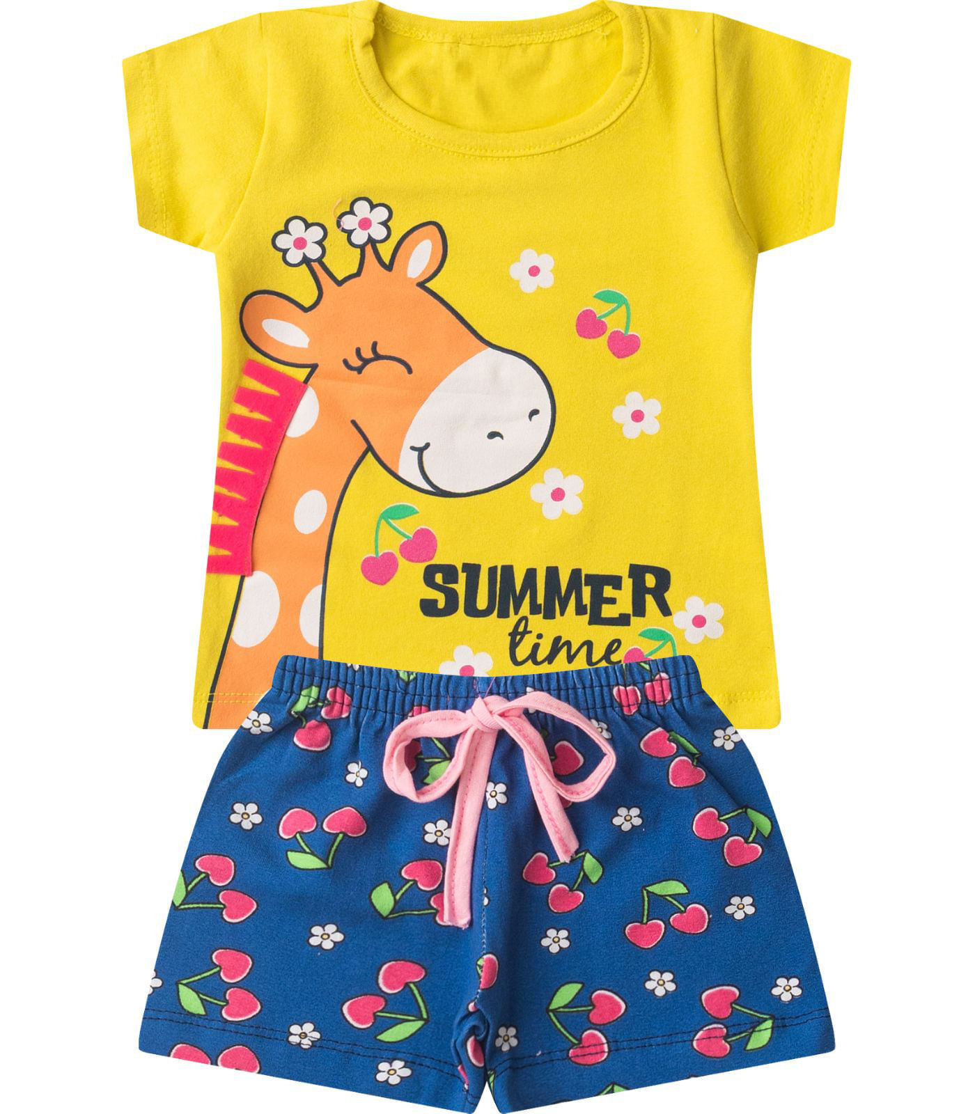 Conjunto Infantil Menina Curto Interativo Select Amarelo - Imagem 3