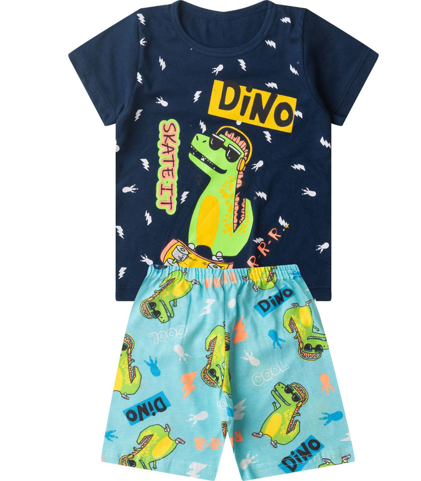 Pijama Infantil Masculino Brilha No Escuro Select Azul - Imagem 2