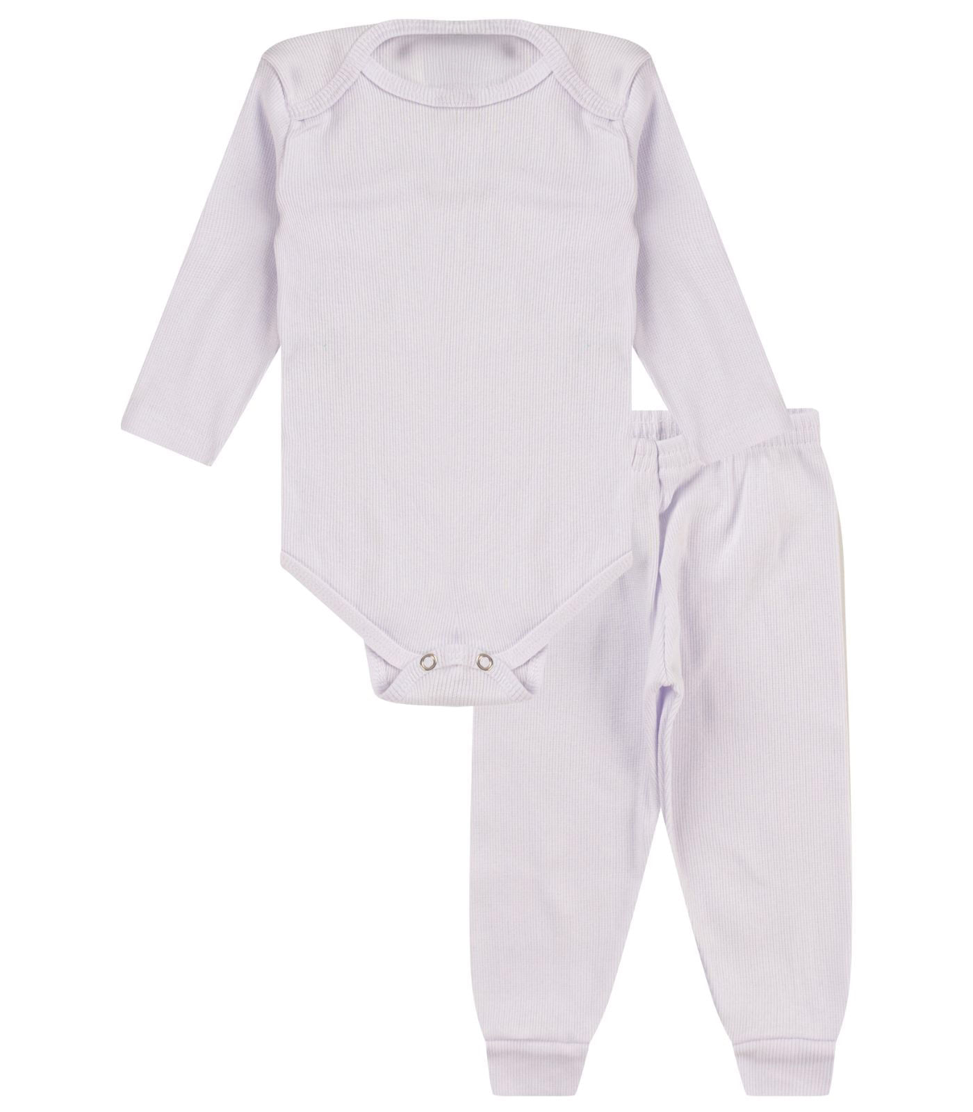 Kit Body Bebê Canelado 2 Peças Select Branco - Imagem 2