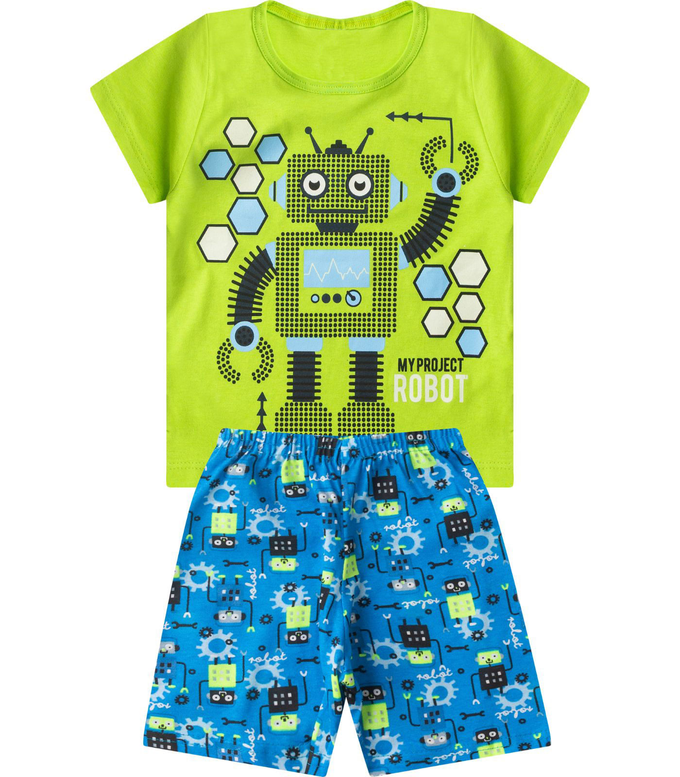 Pijama Infantil Masculino Brilha No Escuro Select Verde