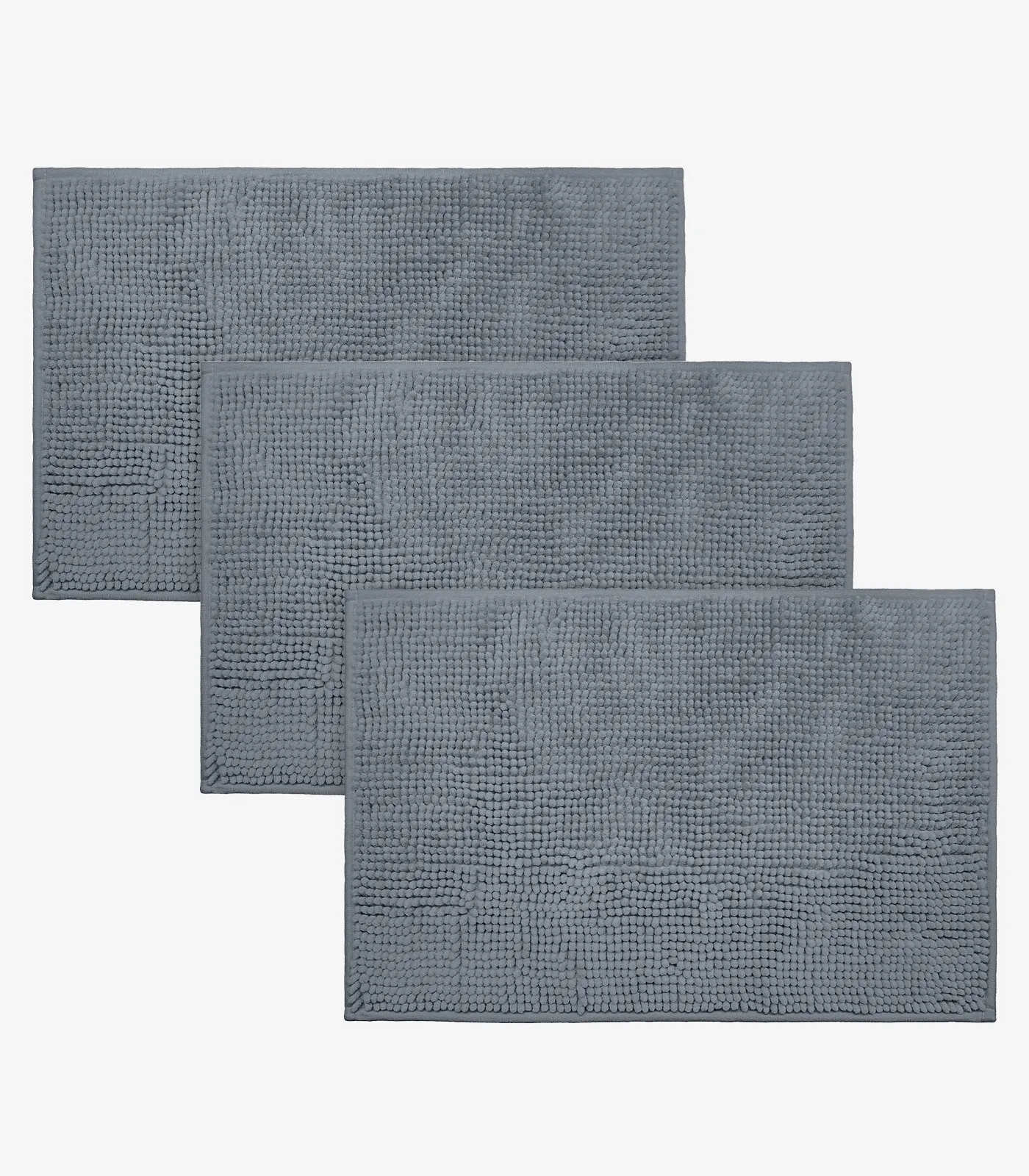 Kit 3 Tapetes Pipoca Bolinha Toque Macio RoviHome Cinza