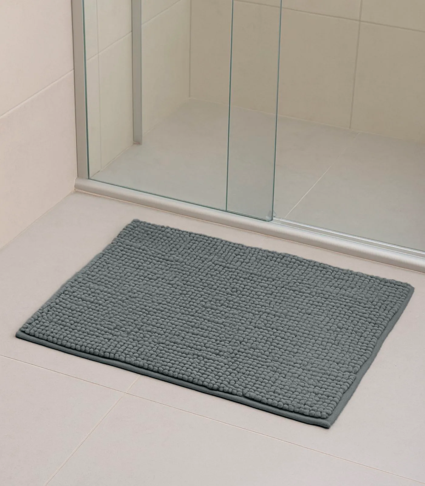 Kit 3 Tapetes Pipoca Bolinha Toque Macio RoviHome Cinza - Imagem 2