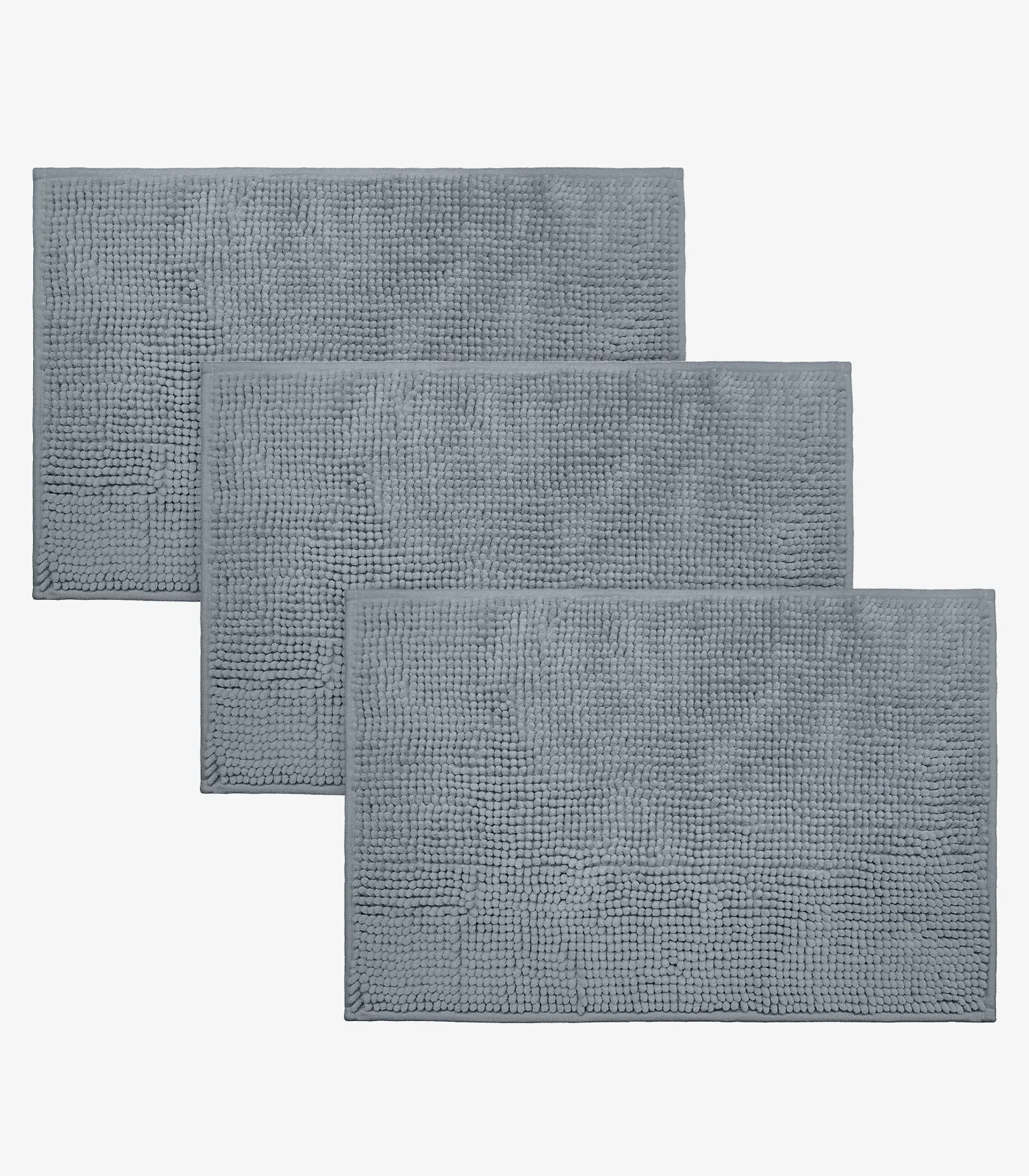 Kit 3 Tapetes Pipoca Bolinha Toque Macio RoviHome Cinza