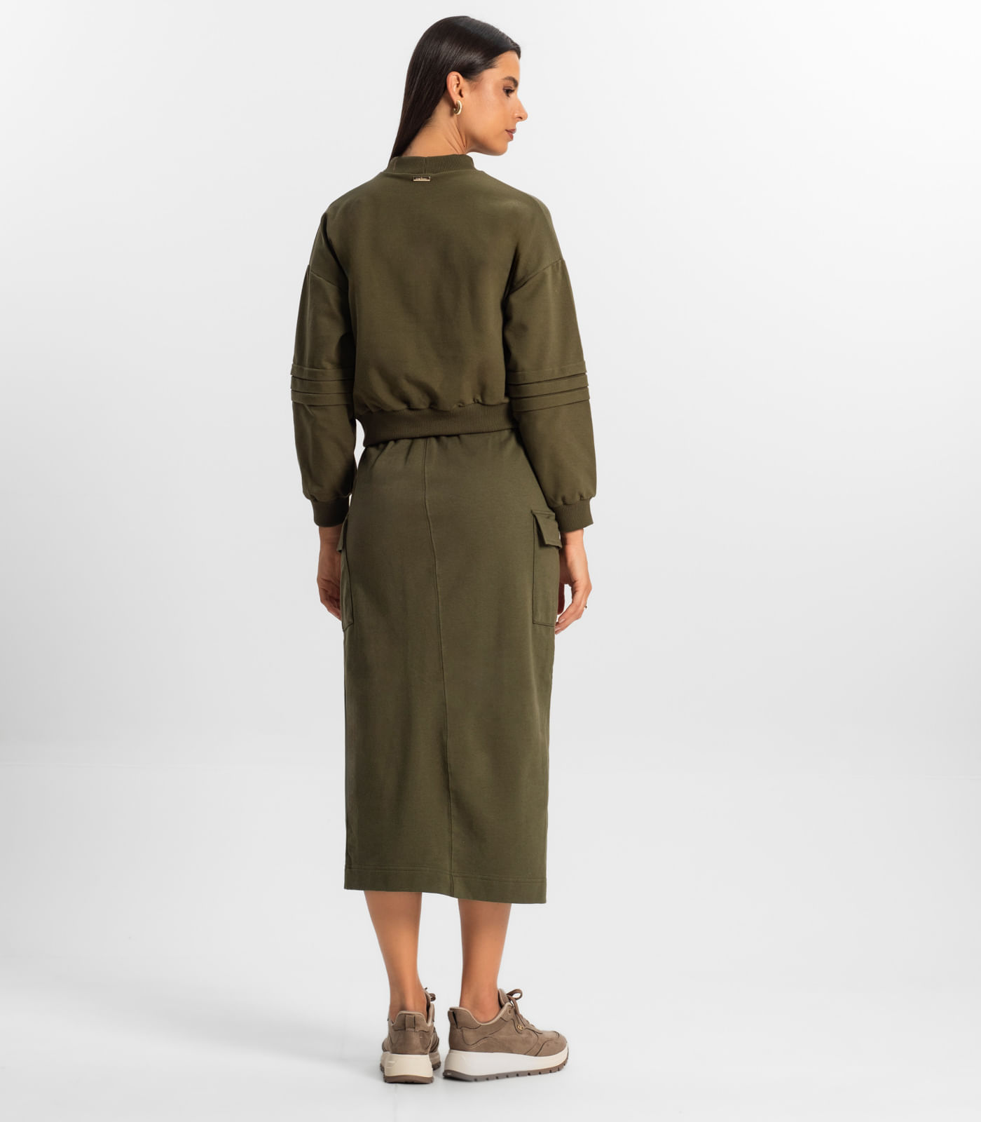 Saia Midi Cargo Feminino Rovitex Verde - Imagem 3