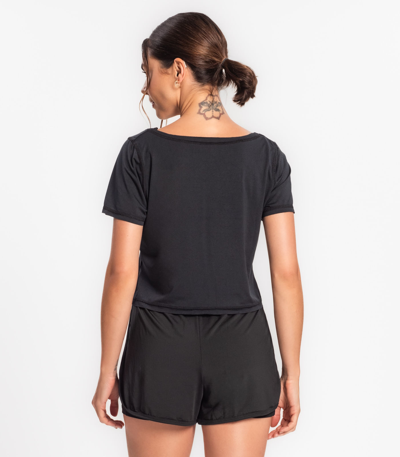 Blusa Feminina Dry Fit Para Academia FTK Preto - Imagem 7