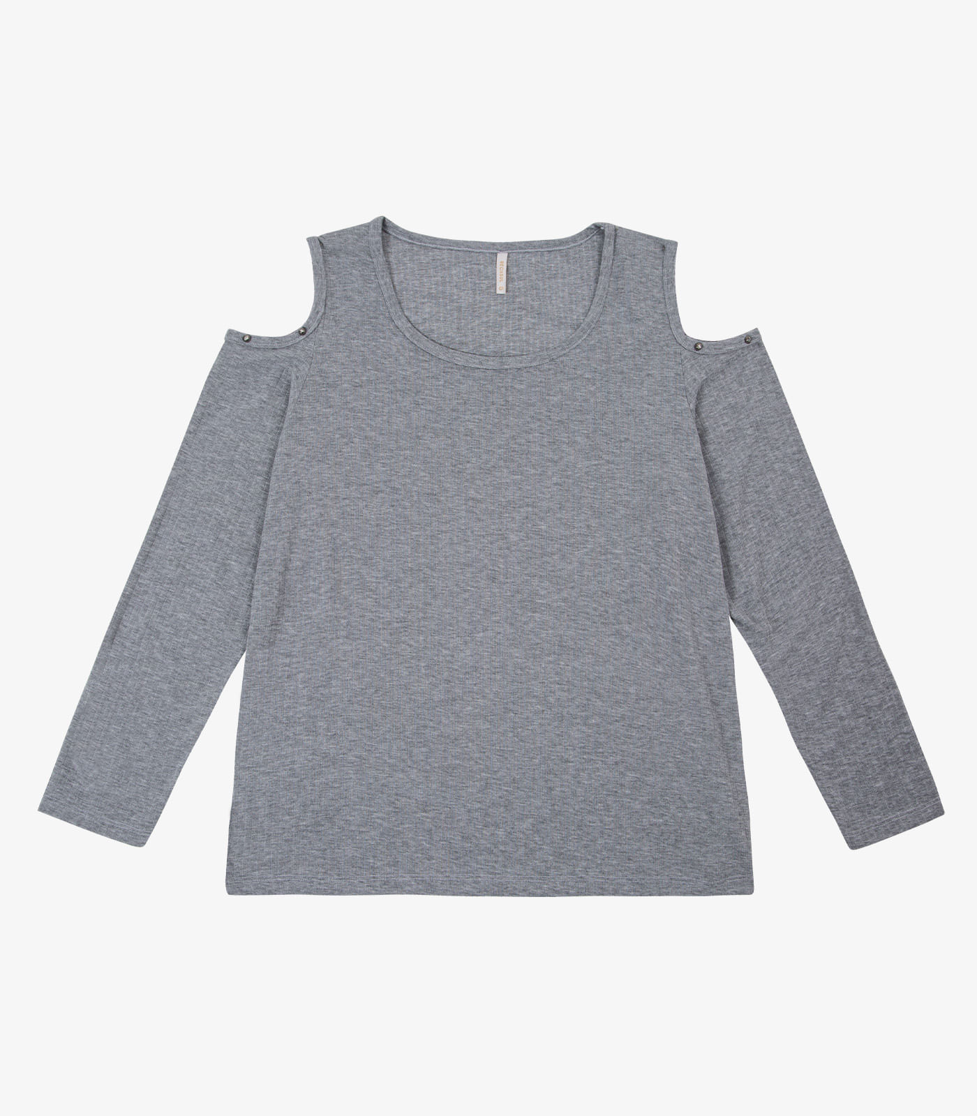 Blusa Feminina Plus Size Ribana Canelada RechSul Cinza - Imagem 18