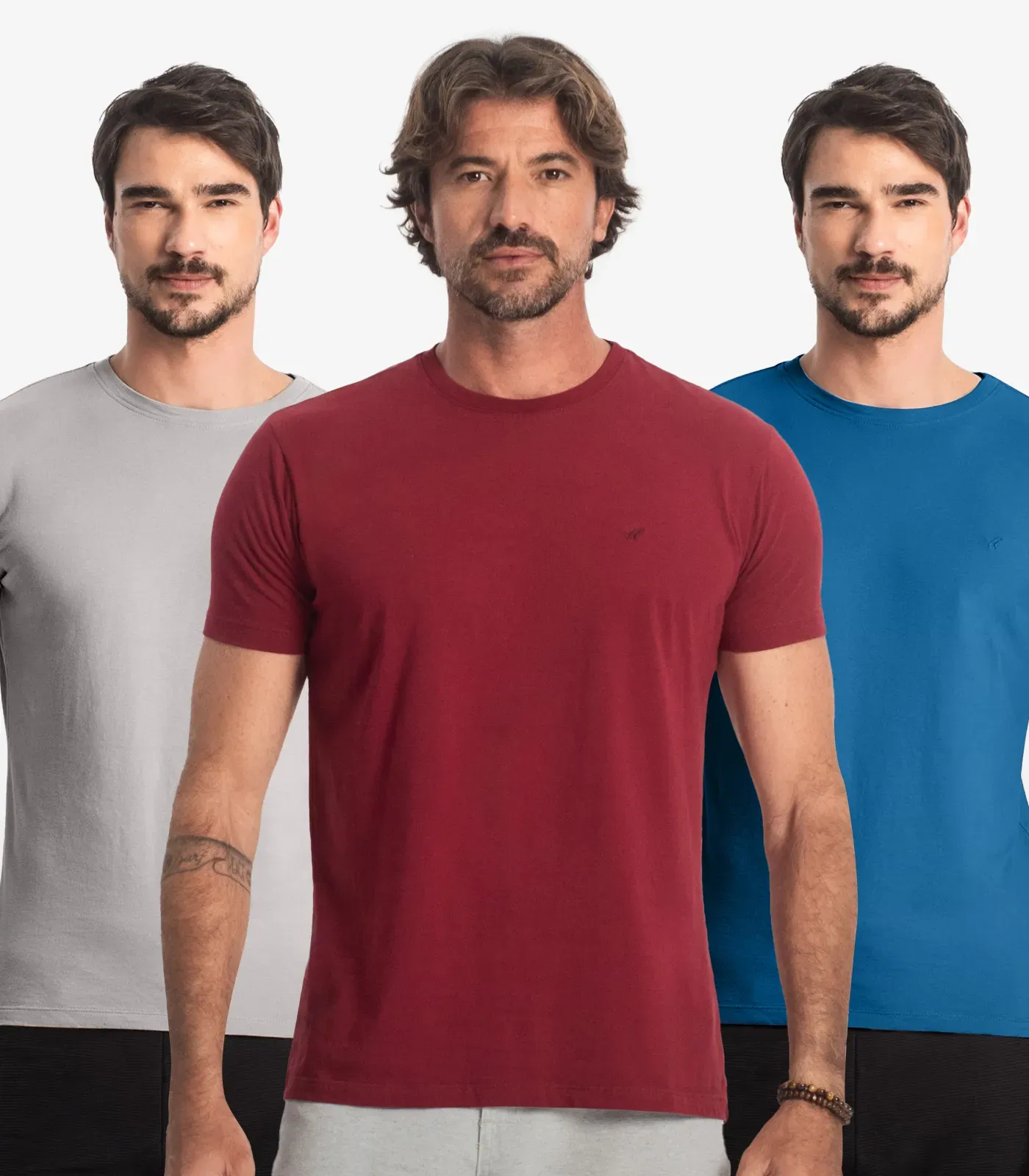 Kit 3 Camisetas Masculinas Básicas Select Sortidas