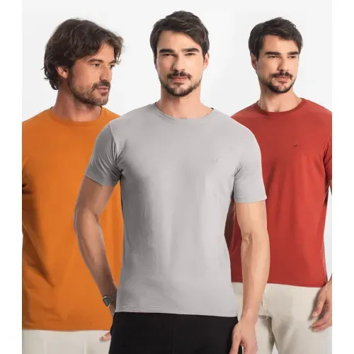 Kit 3 Camisetas Masculinas Básicas Select Sortidas
