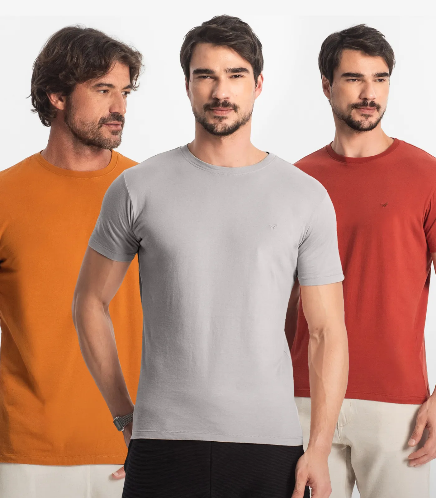 Kit 3 Camisetas Masculinas Básicas Select Sortidas