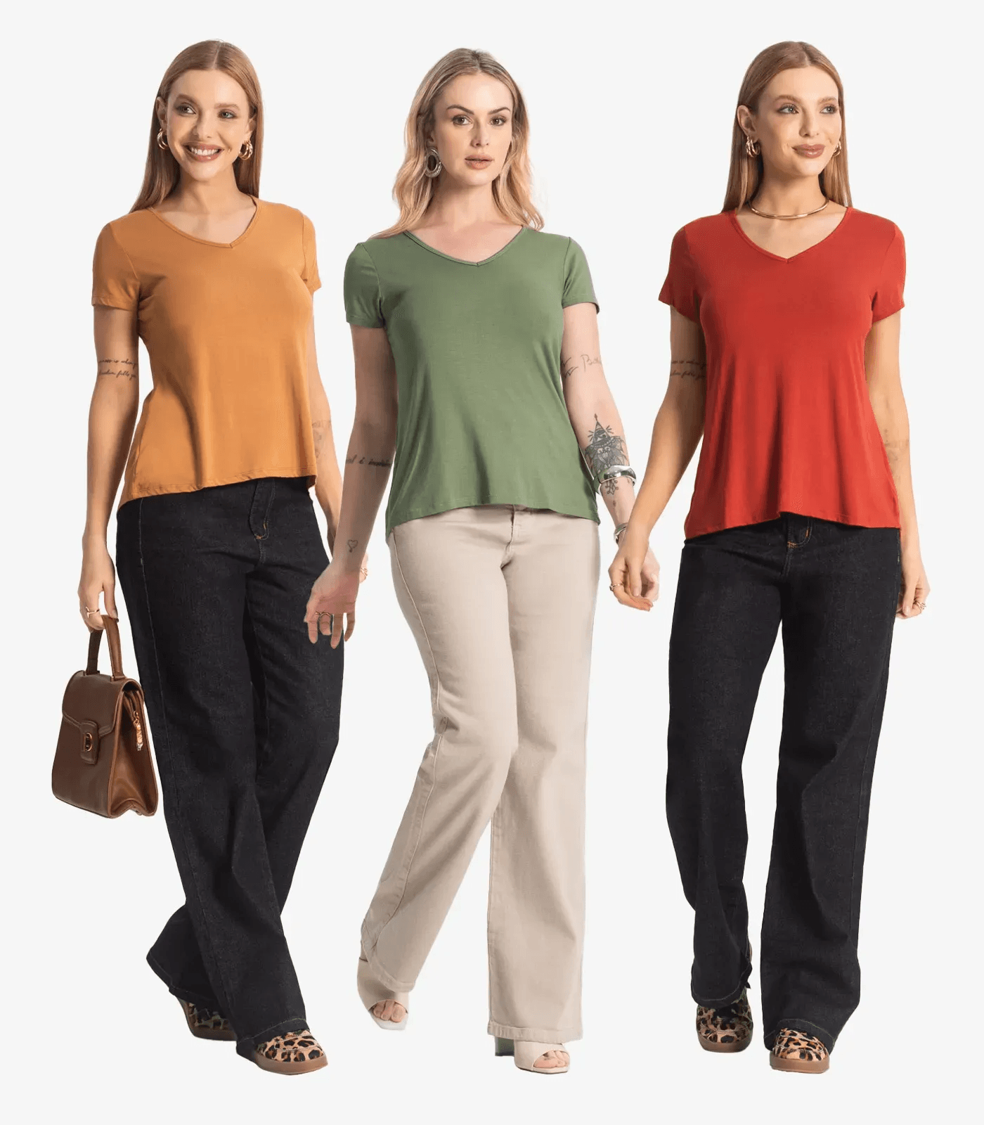 Kit 3 Blusas Femininas Básicas Select Sortidas - Imagem 2