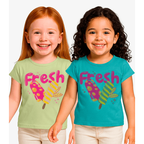 Kit 2 Blusas Infantis Menina Infinita Cor Sortidas