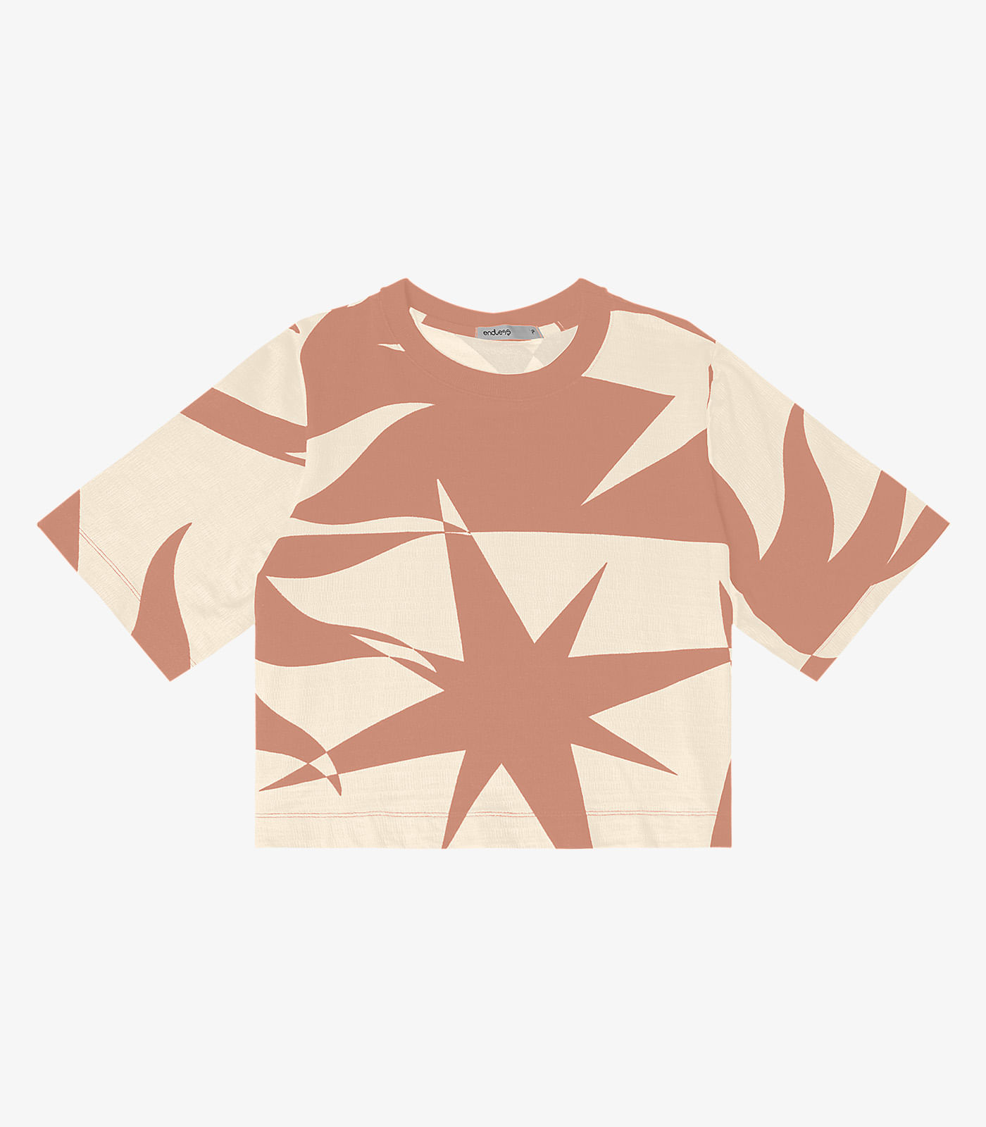 Blusa Feminina Manga Curta Endless Marrom - Imagem 5