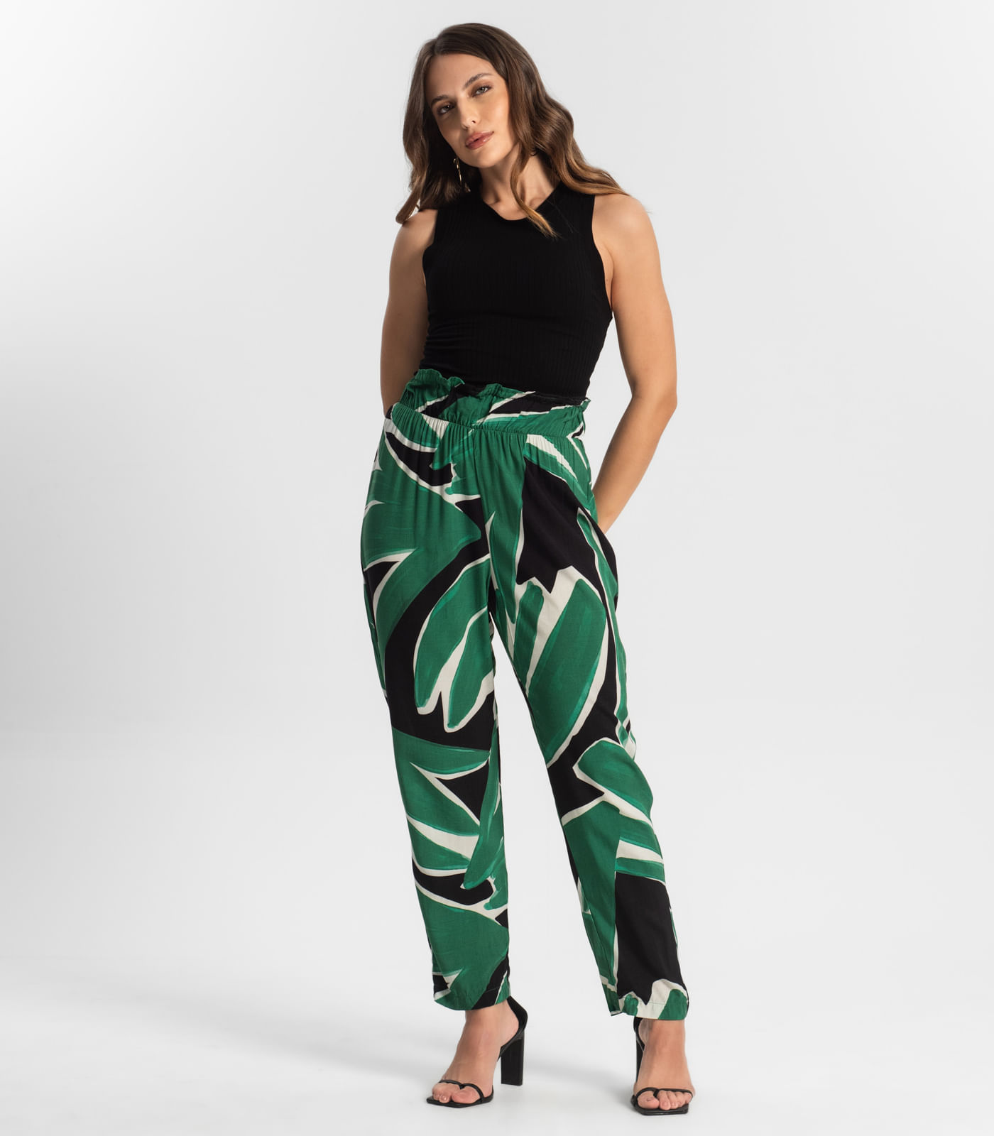 Calça Feminina Estampada Endless Preto - Imagem 4