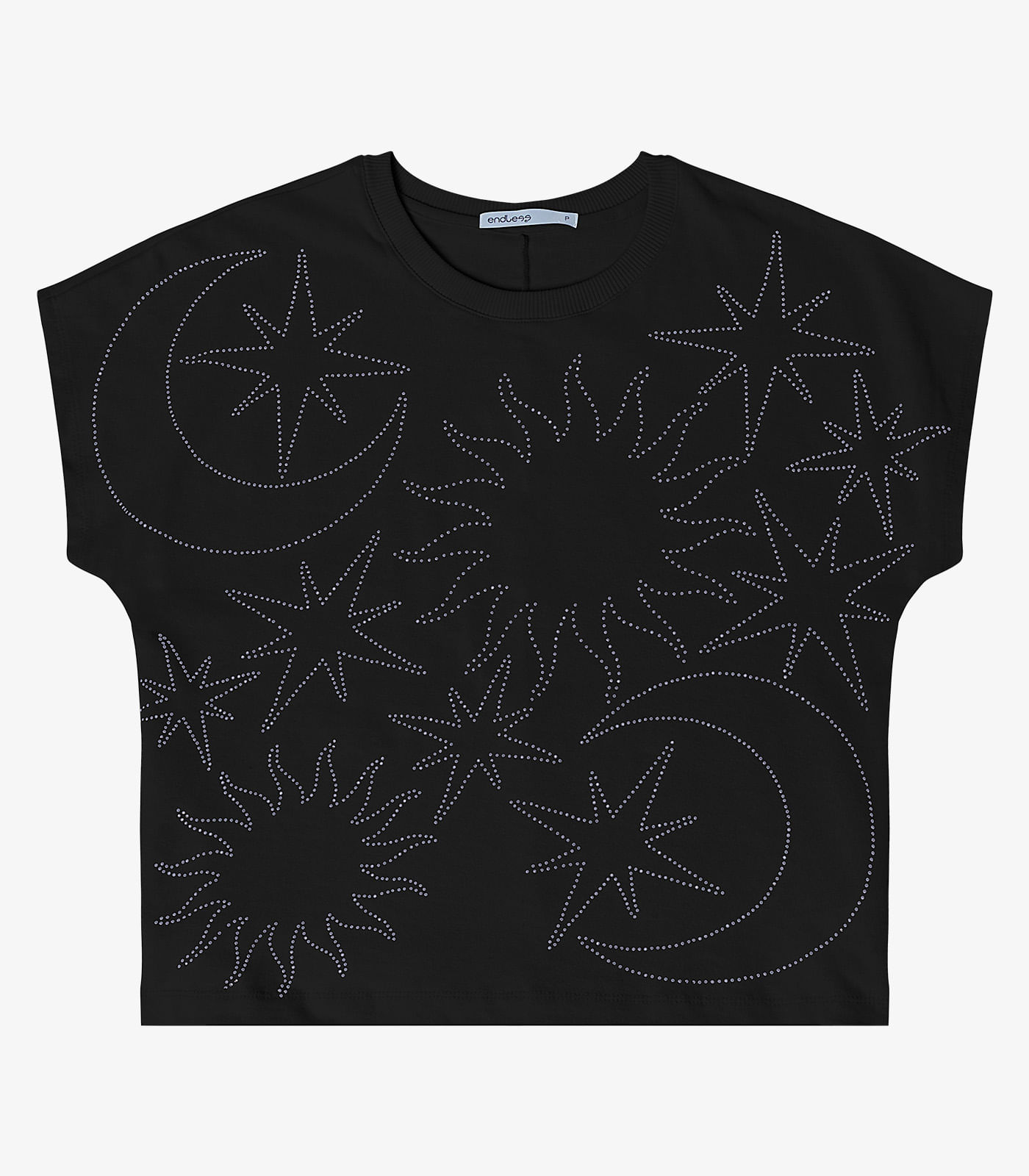 Blusa Feminina Manga Curta Endless Preto - Imagem 5