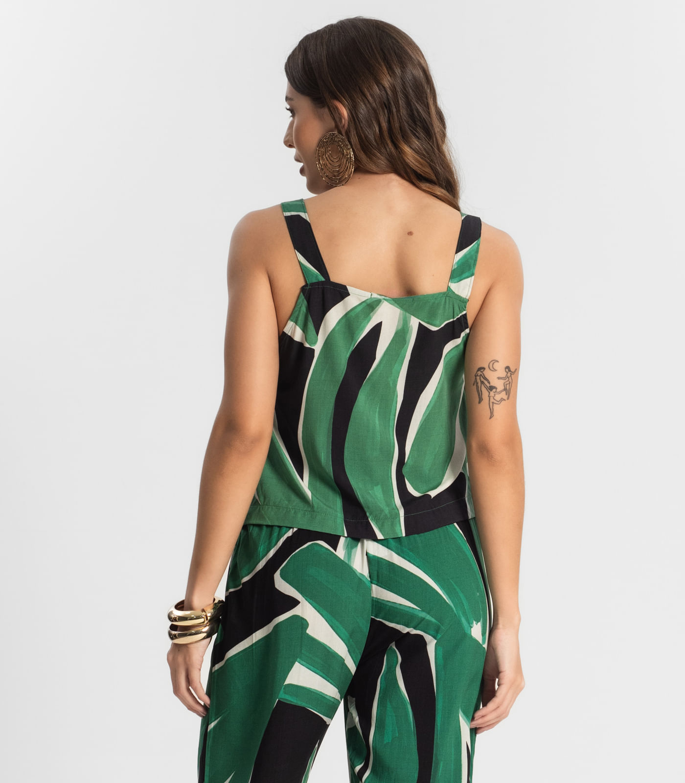 Blusa De Alça Feminina Estampada Endless Preto - Imagem 3