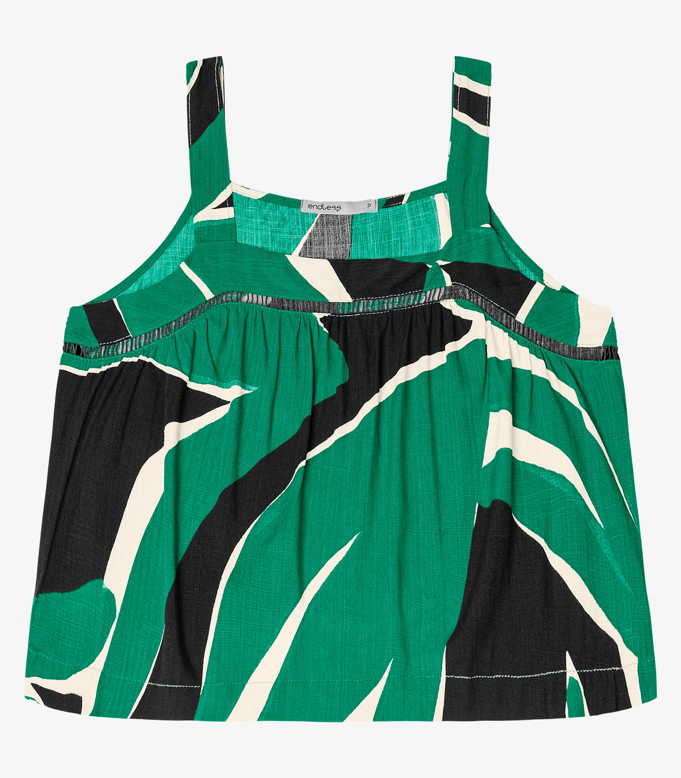 Blusa De Alça Feminina Estampada Endless Preto - Imagem 15