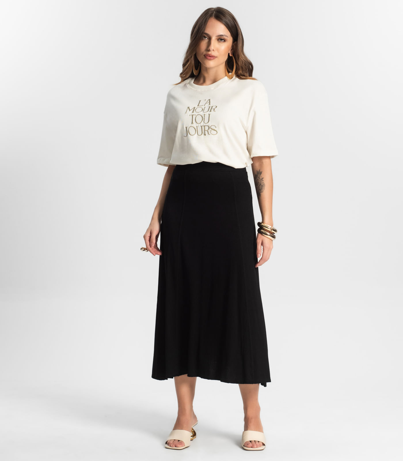 Saia Midi Endlesss Preto - Imagem 11