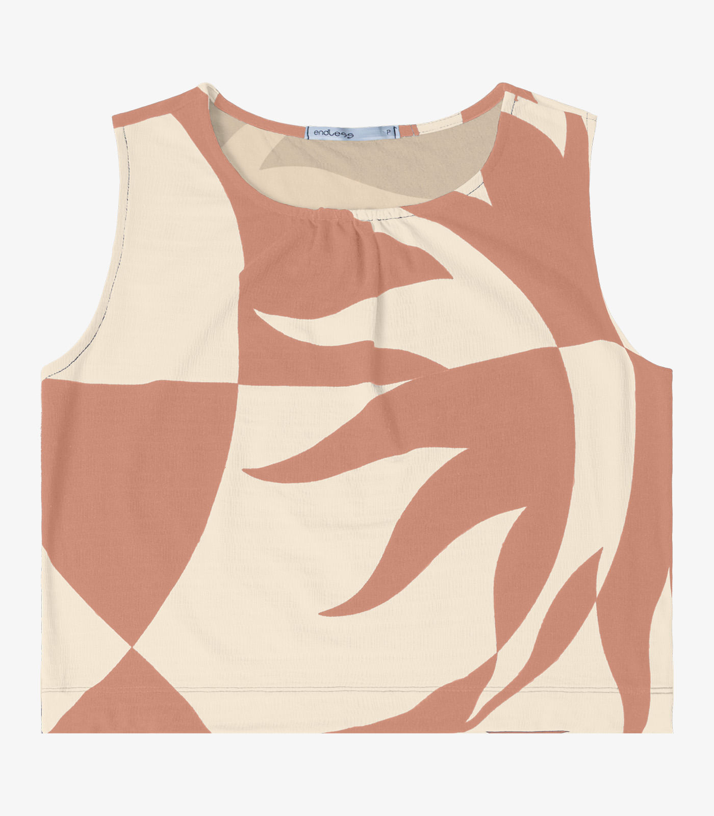 Regata Feminina Estampada Endless Marrom - Imagem 4